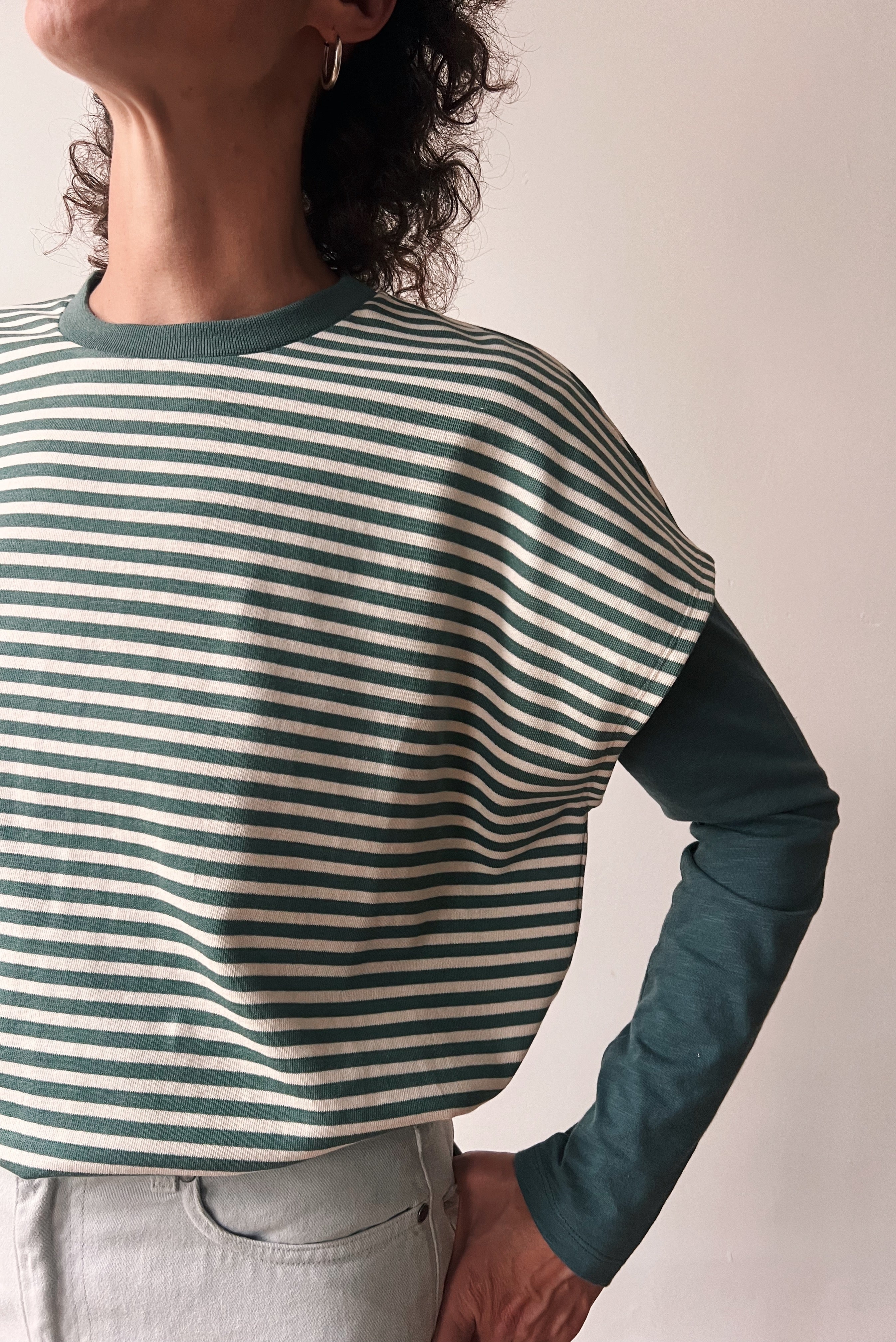 Sleeveless Sweater Ayla - Sage Stripes