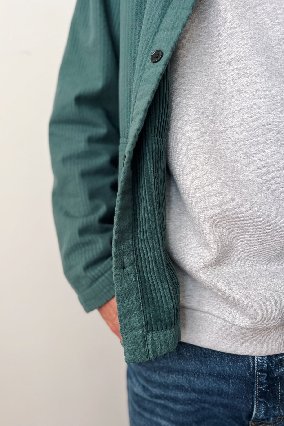 Overshirt Jude - Reversed Corduroy - Sage
