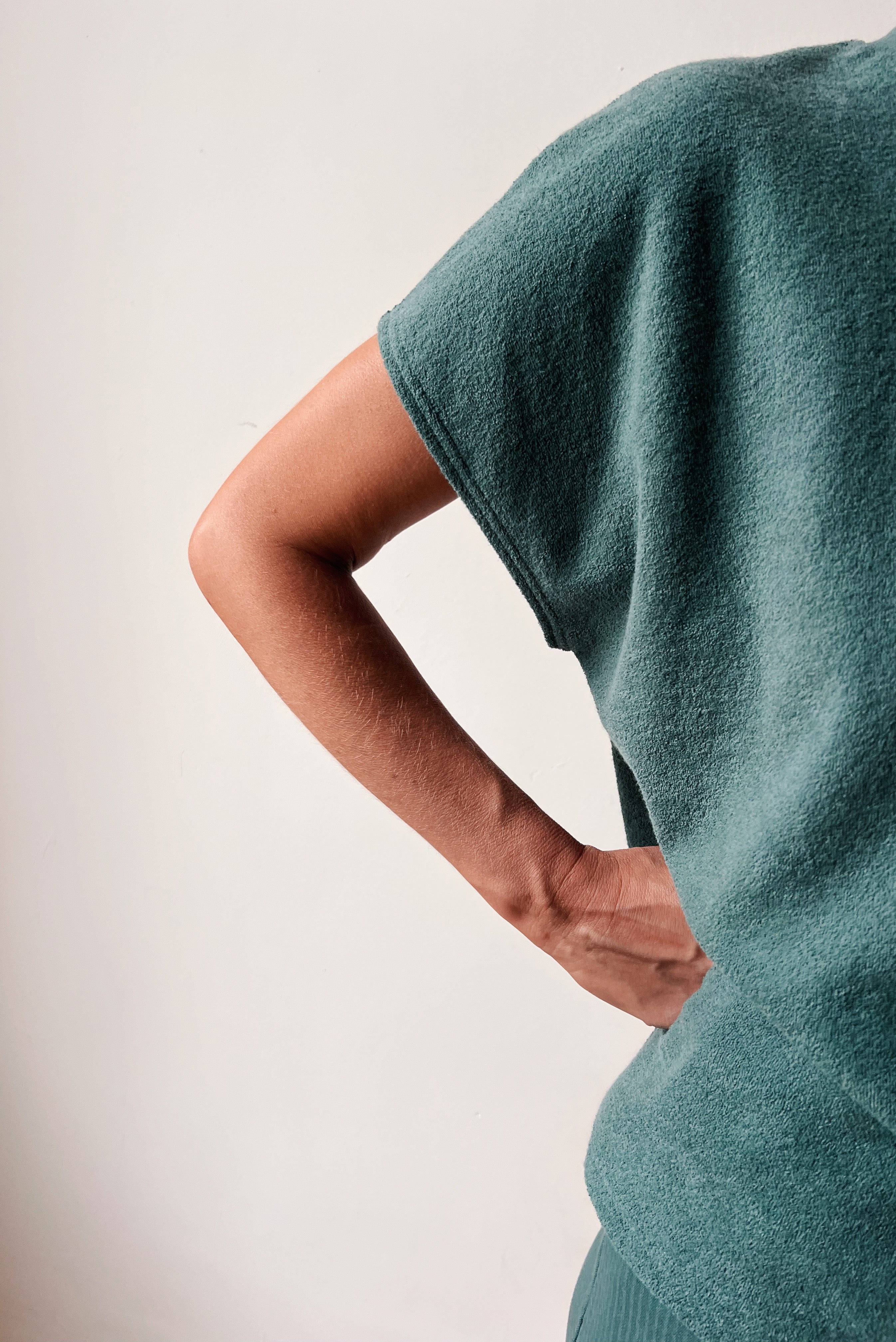 Sleeveless Sweater Ayla - Sage Terry