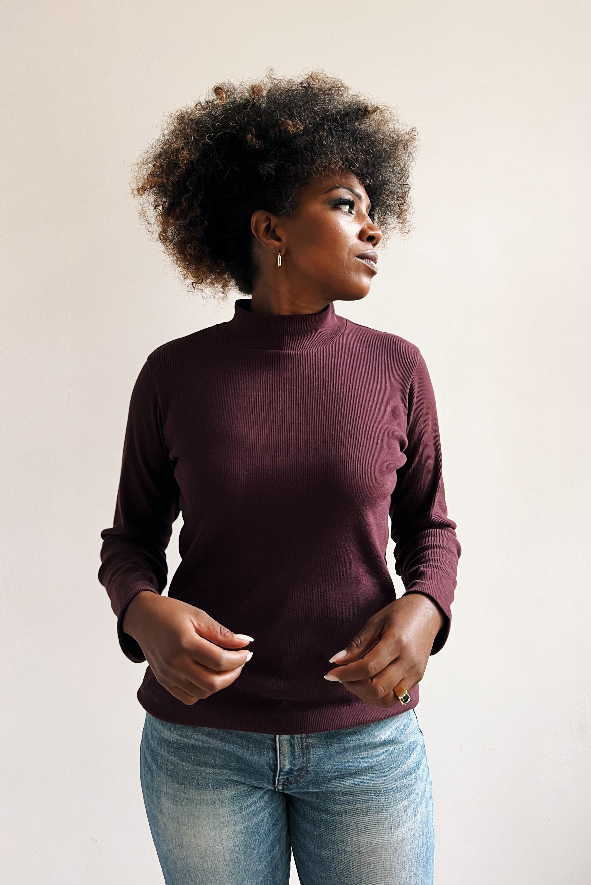 the dão store - Turtleneck - Aubergine - T-shirts | Tops