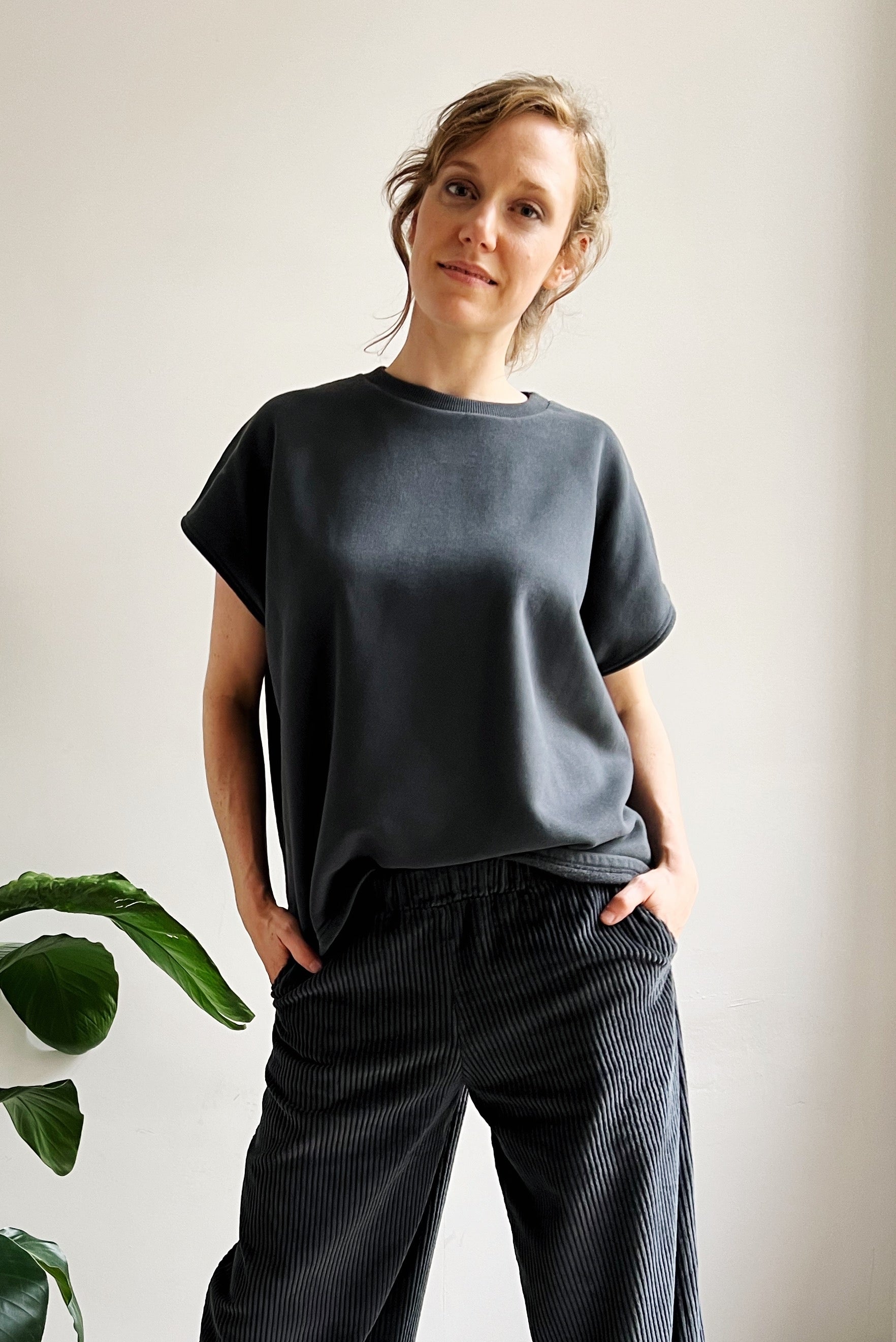 the dão store - Wide Pants Corduroy Marta - Antra - Pants | Jumpsuits