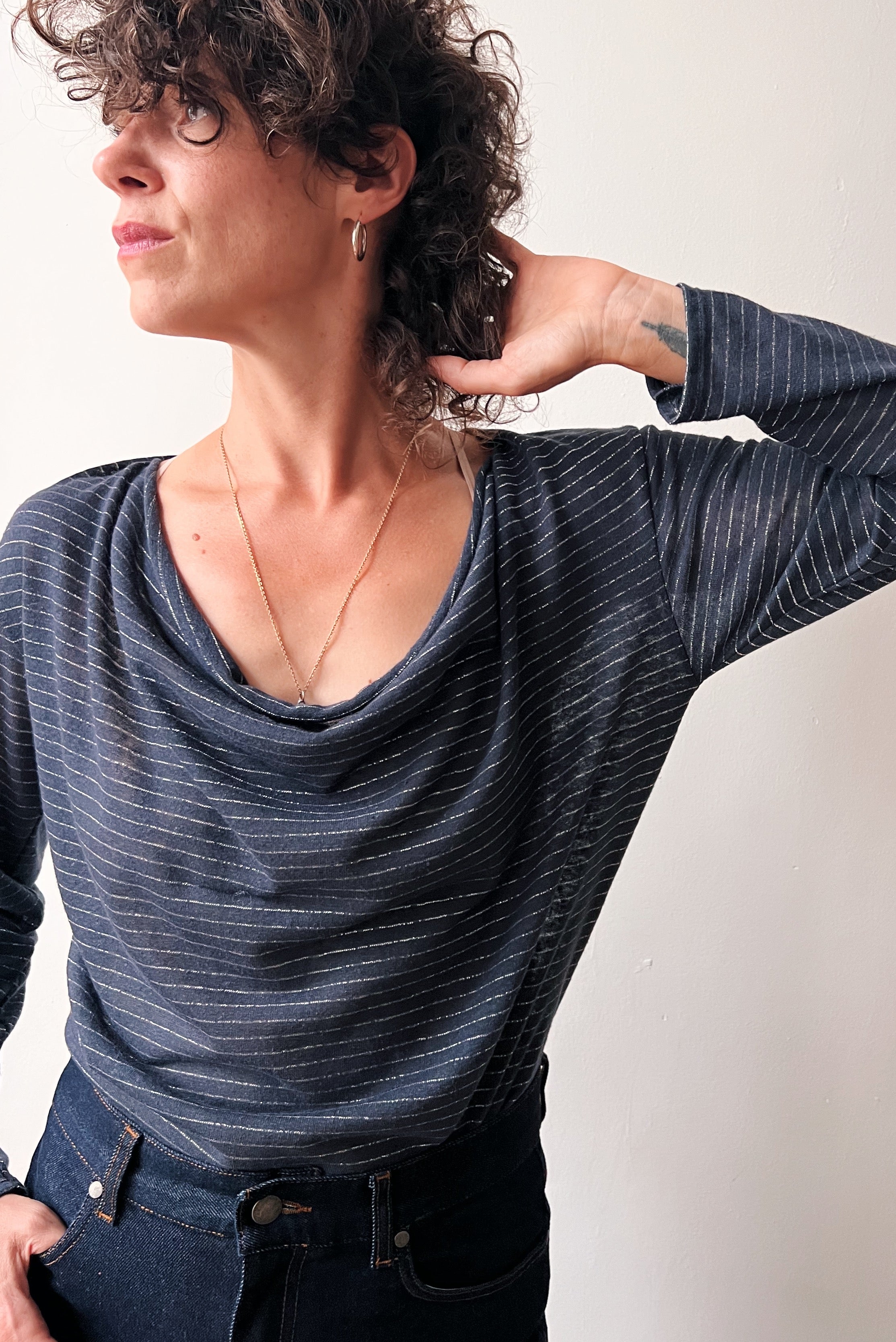 Longsleeve Yonna - Indigo Silver