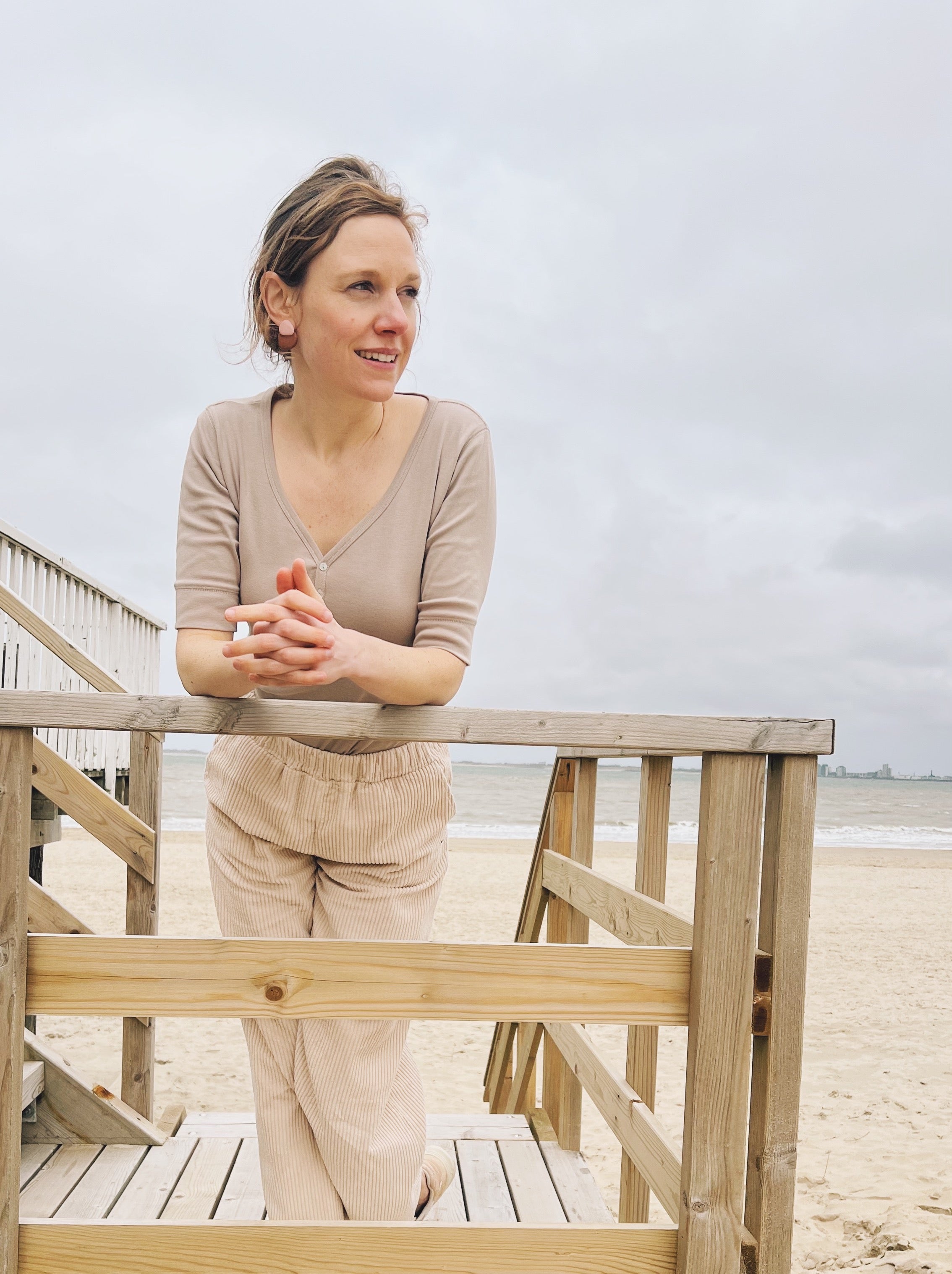 the dão store - 3/4 Longsleeve Holly - Light Taupe - T-shirts | Tops