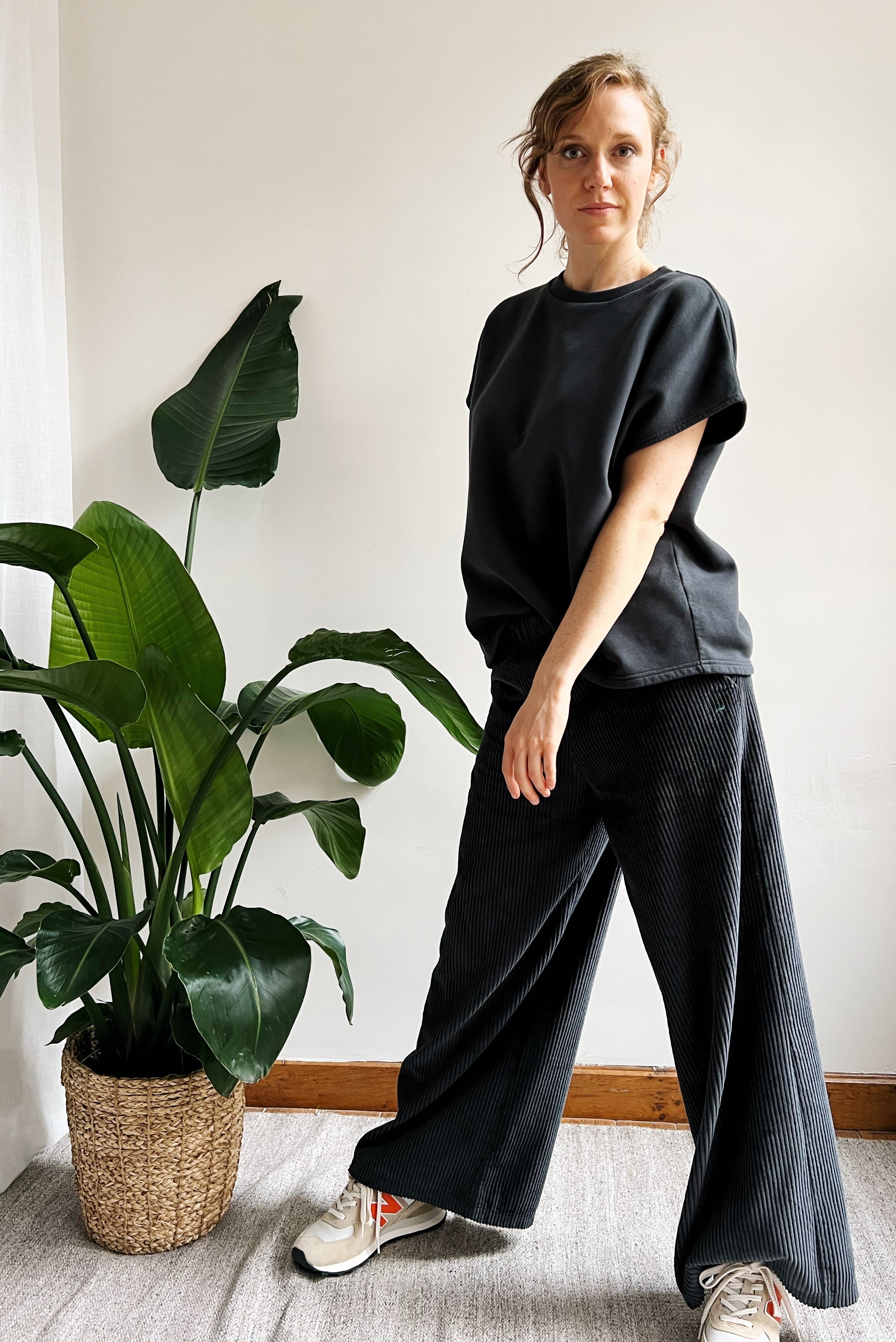 the dão store - Wide Pants Corduroy Marta - Antra - Pants | Jumpsuits