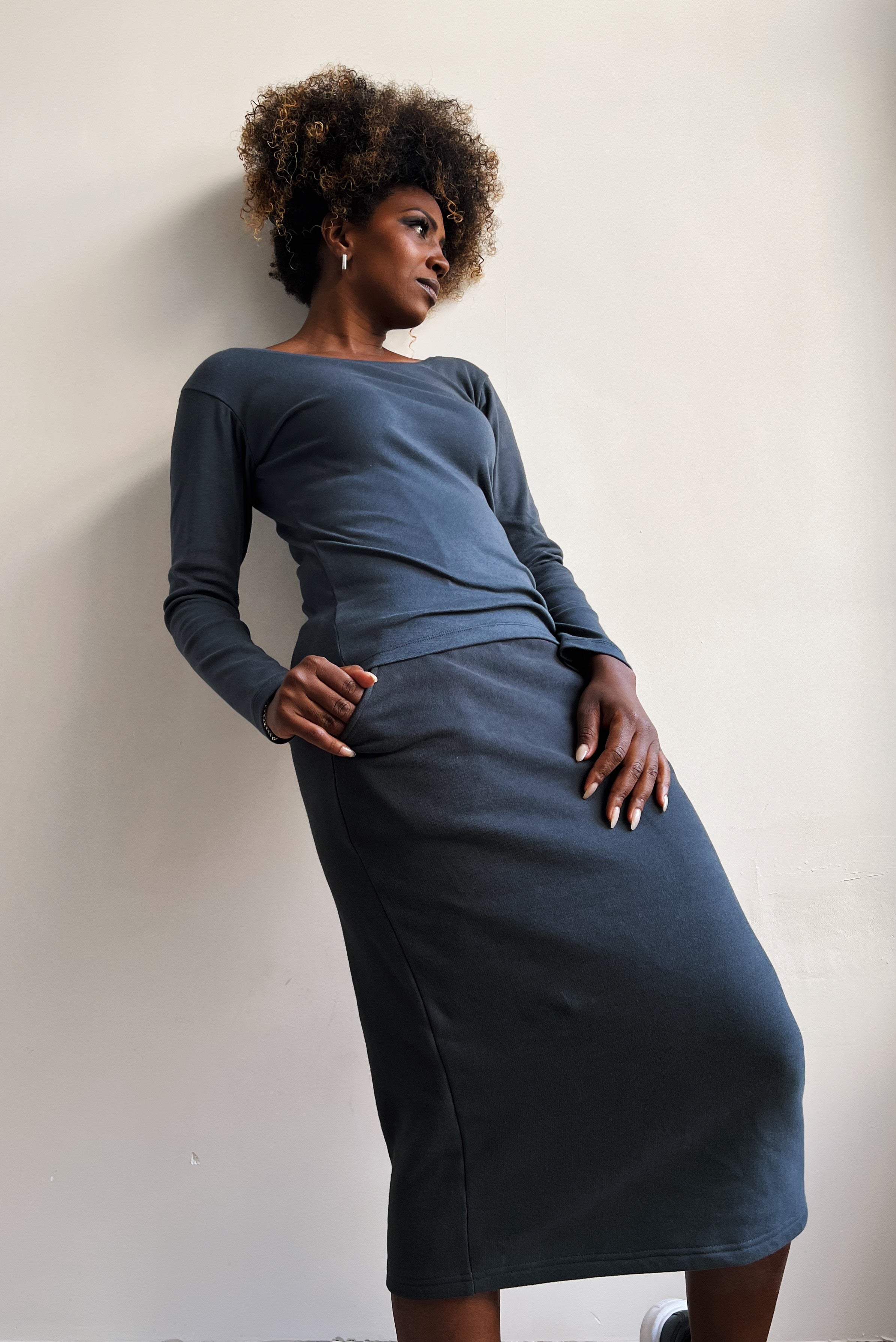 the dão store - Longsleeve Iris - Washed Black Rib - T-shirts | Tops