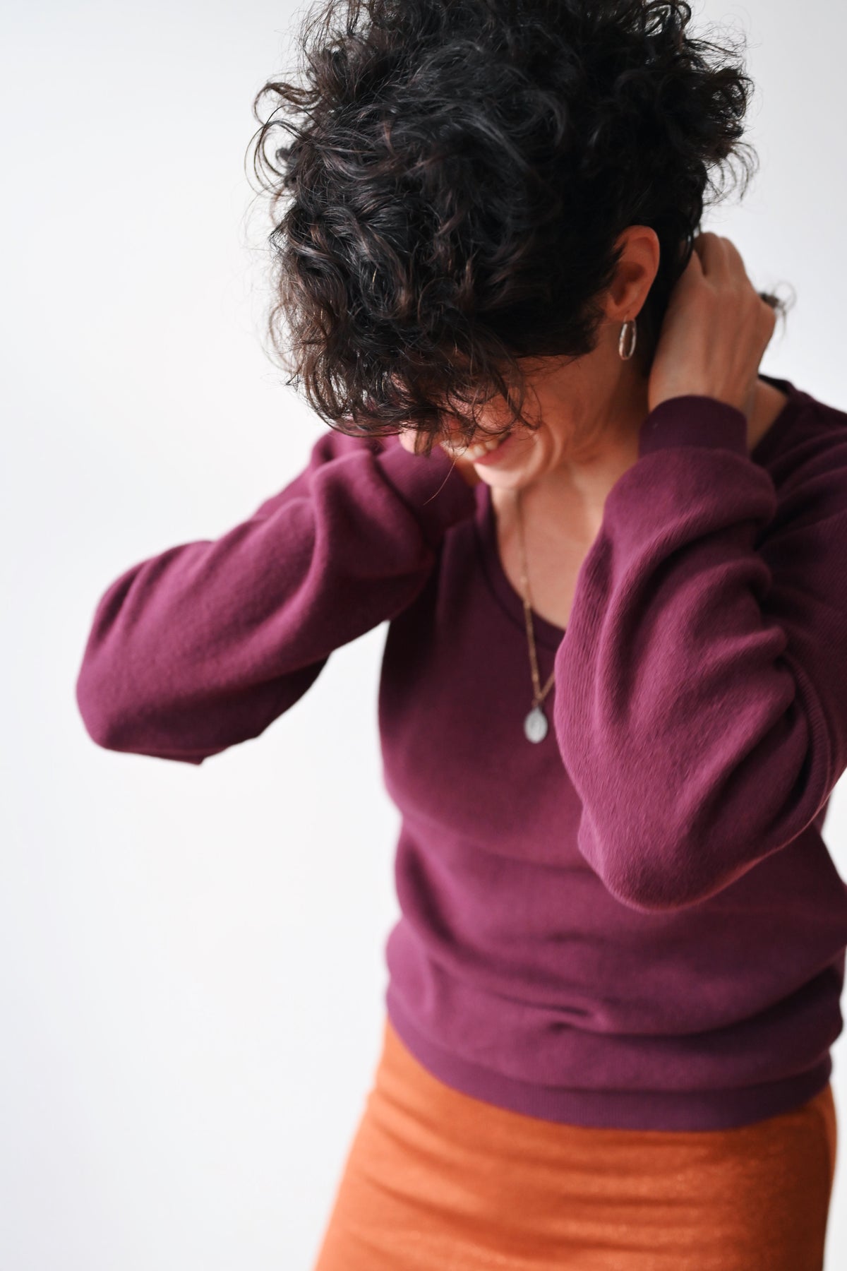 Knitted Sweater Fara - Aubergine