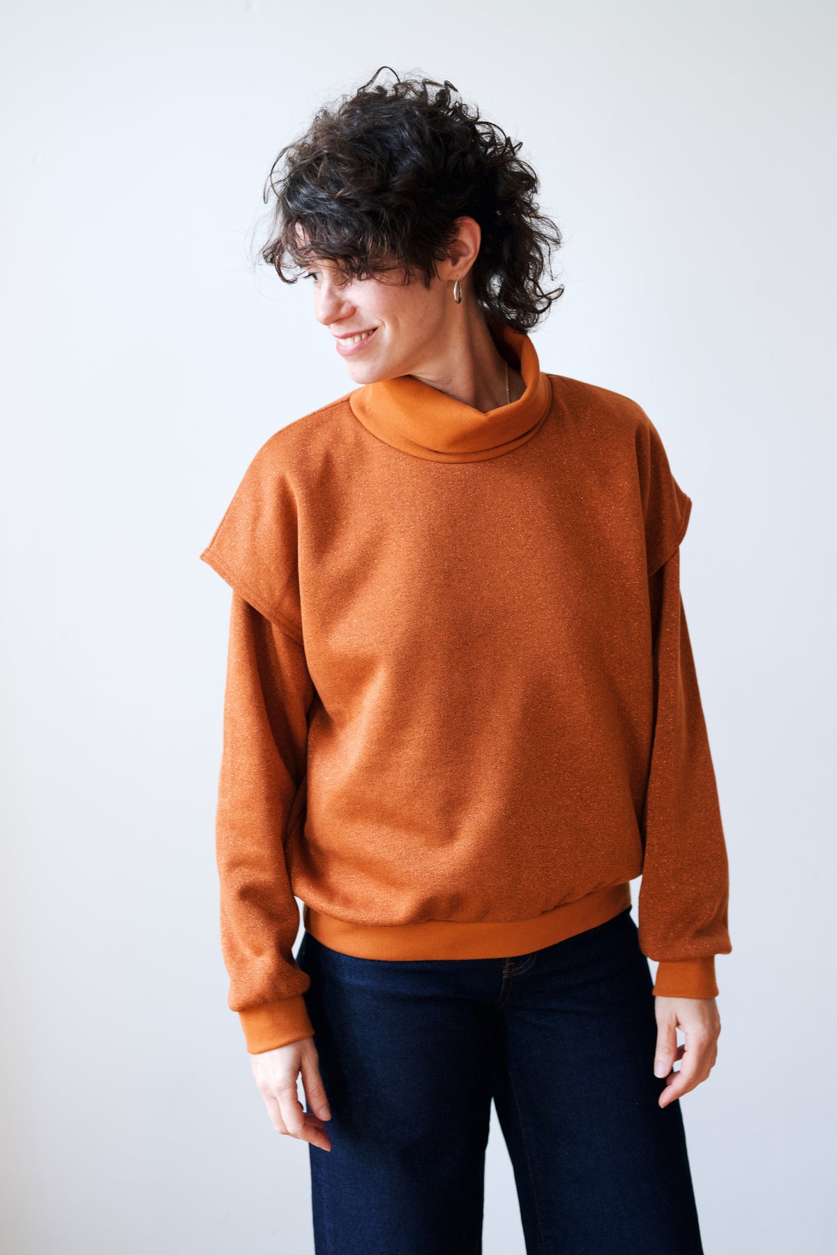 **** PRESALE **** Sleeveless Turtlesweater Aiko - Pumpkin Sparkle