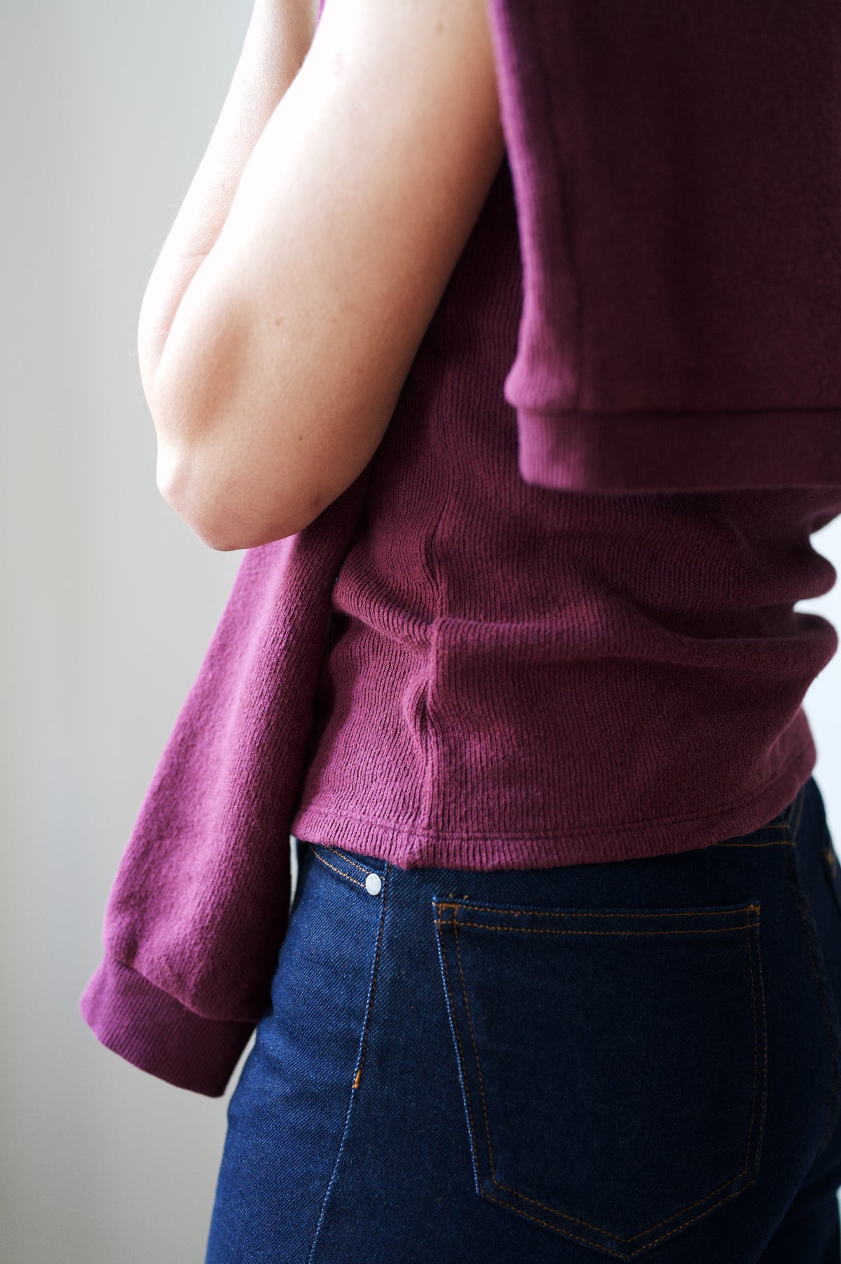 Knitted Top Sanchi - Aubergine