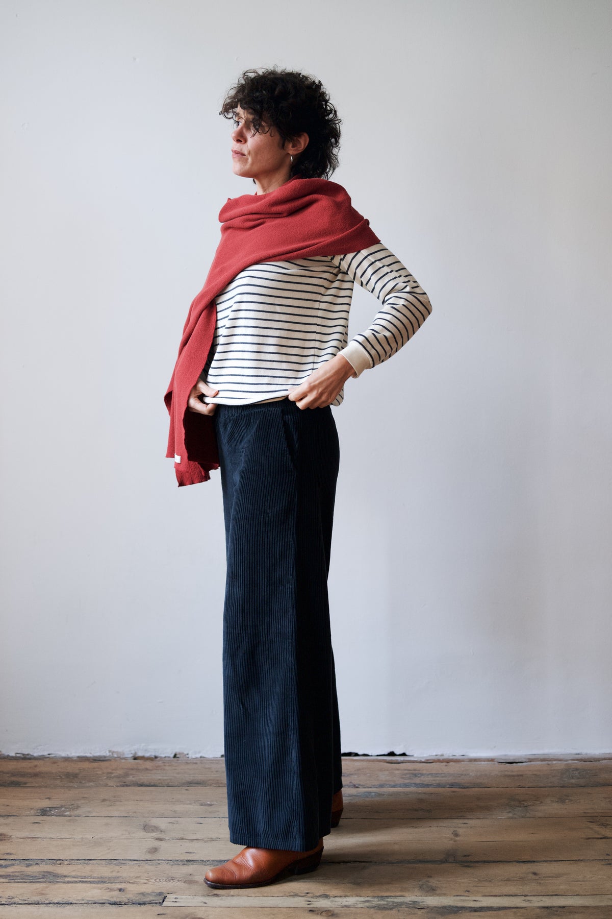 Wide Pants Marta - Corduroy - Charcoal