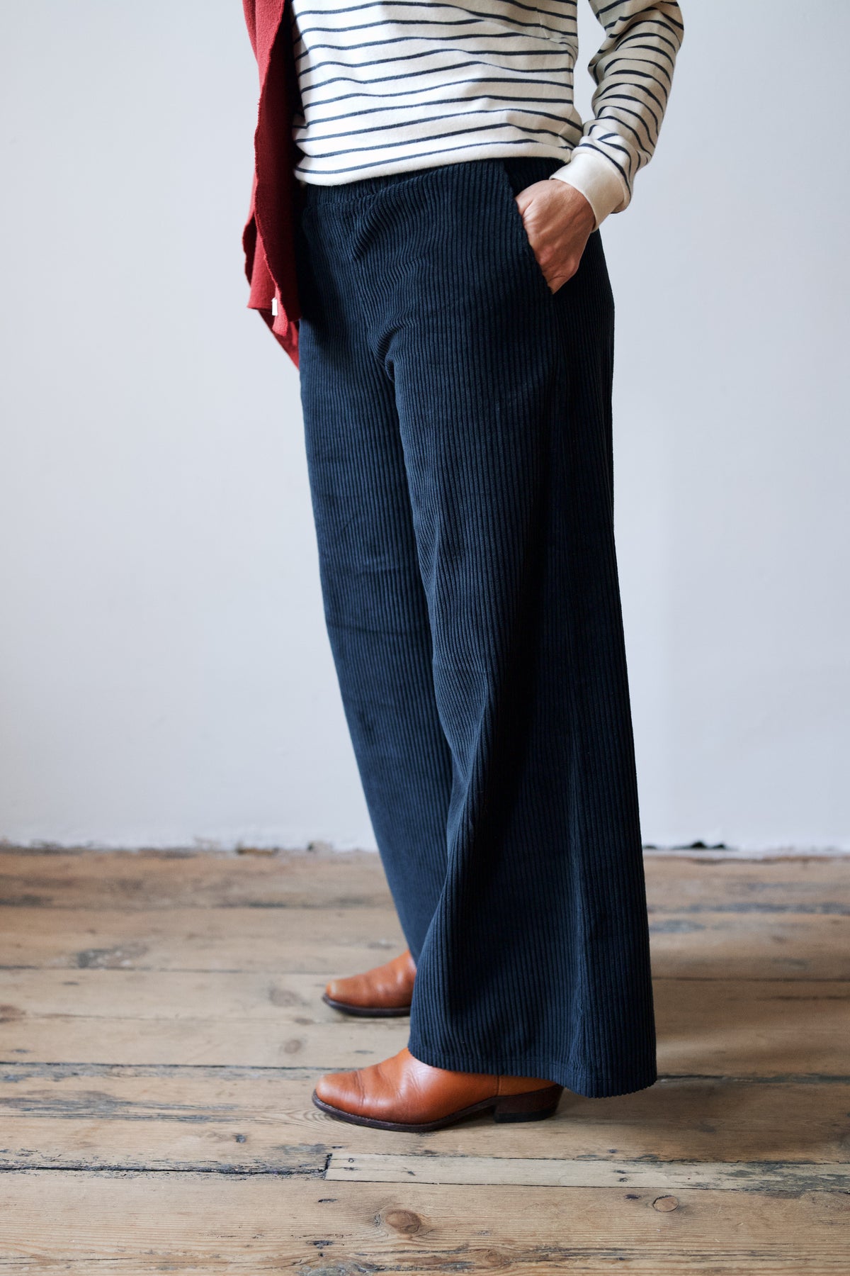 Wide Pants Marta - Corduroy - Charcoal