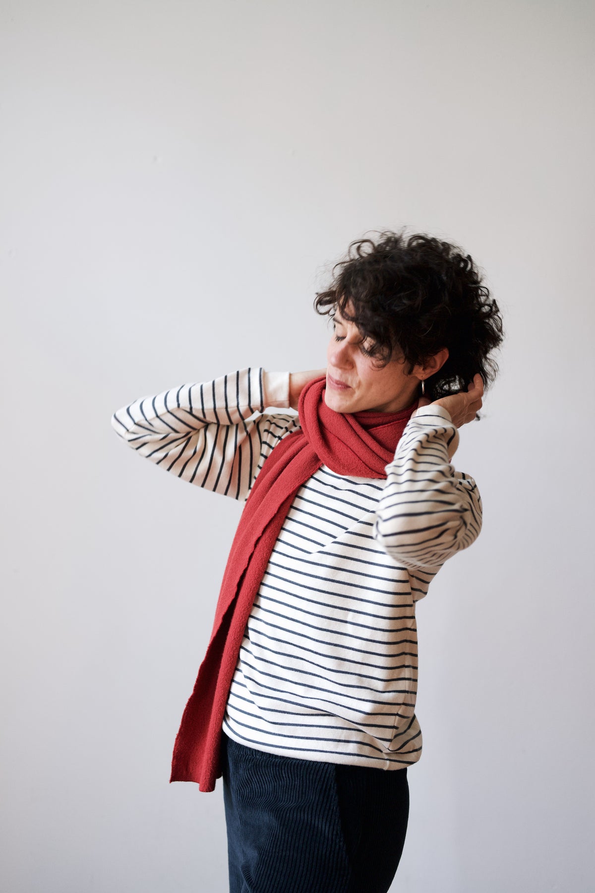 Sweatshirt Sam - Oat Grey Stripes