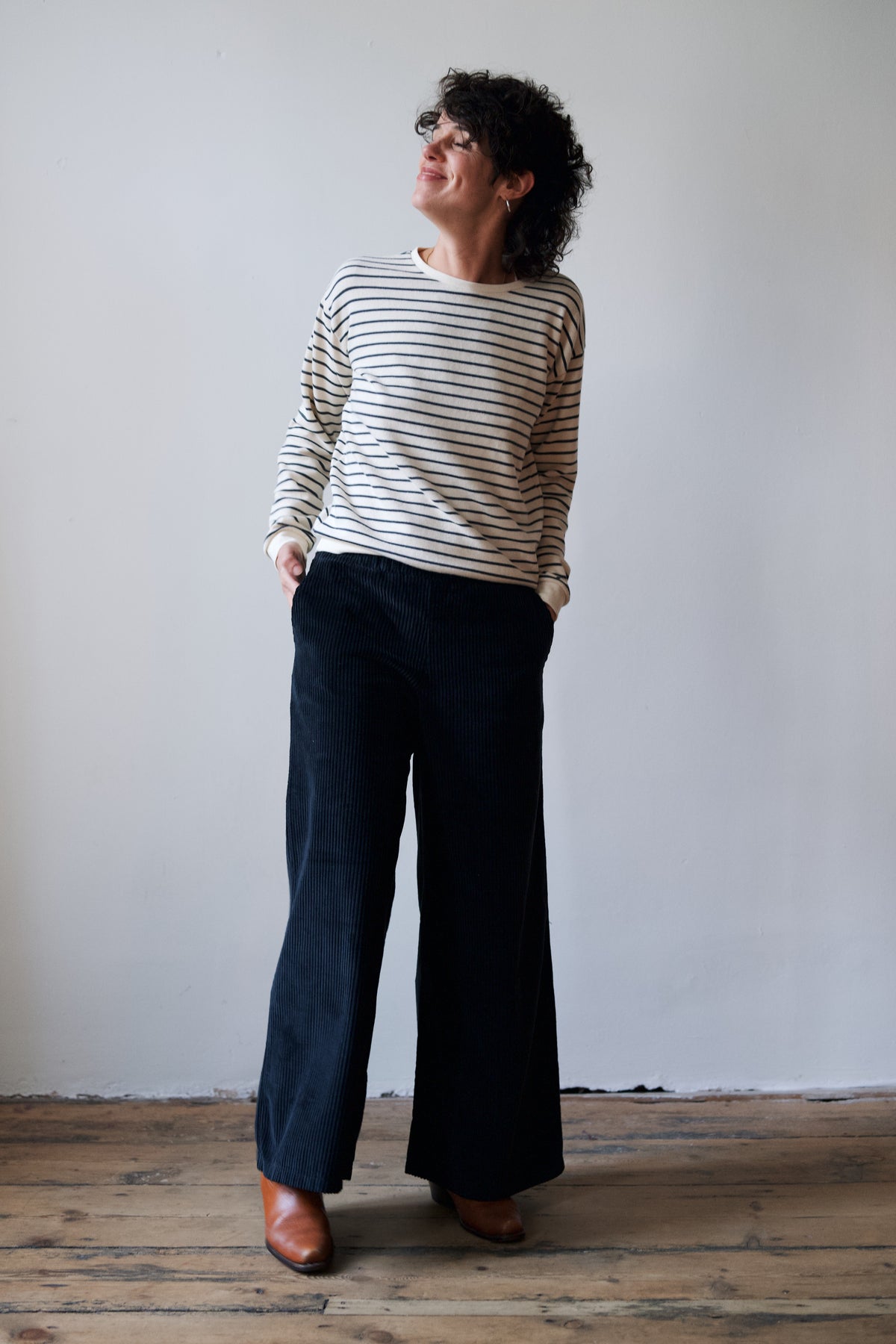 Wide Pants Marta - Corduroy - Charcoal