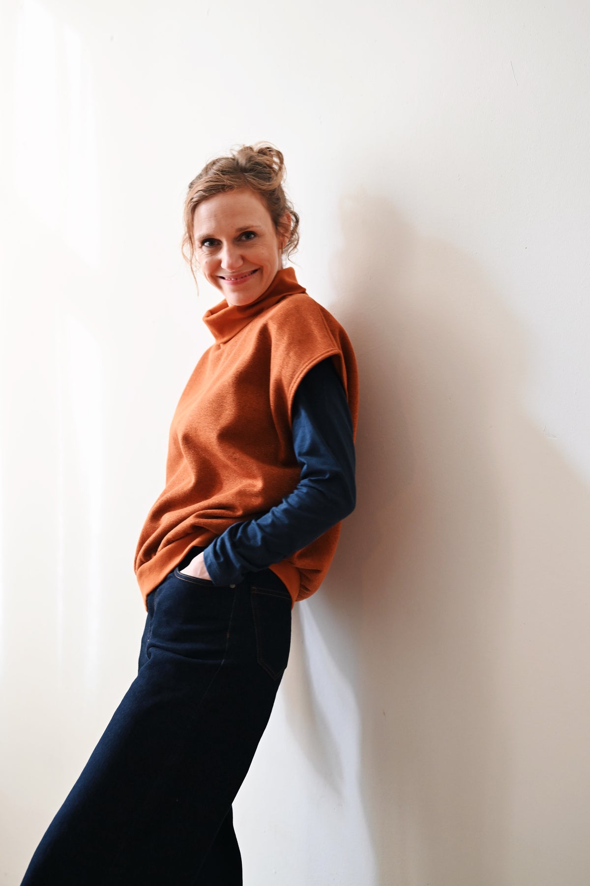 **** PRESALE **** Sleeveless Turtlesweater Aiko - Pumpkin Sparkle