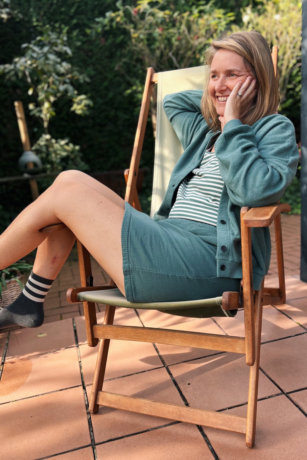 Skirt Erin - Reversed Corduroy - Sage