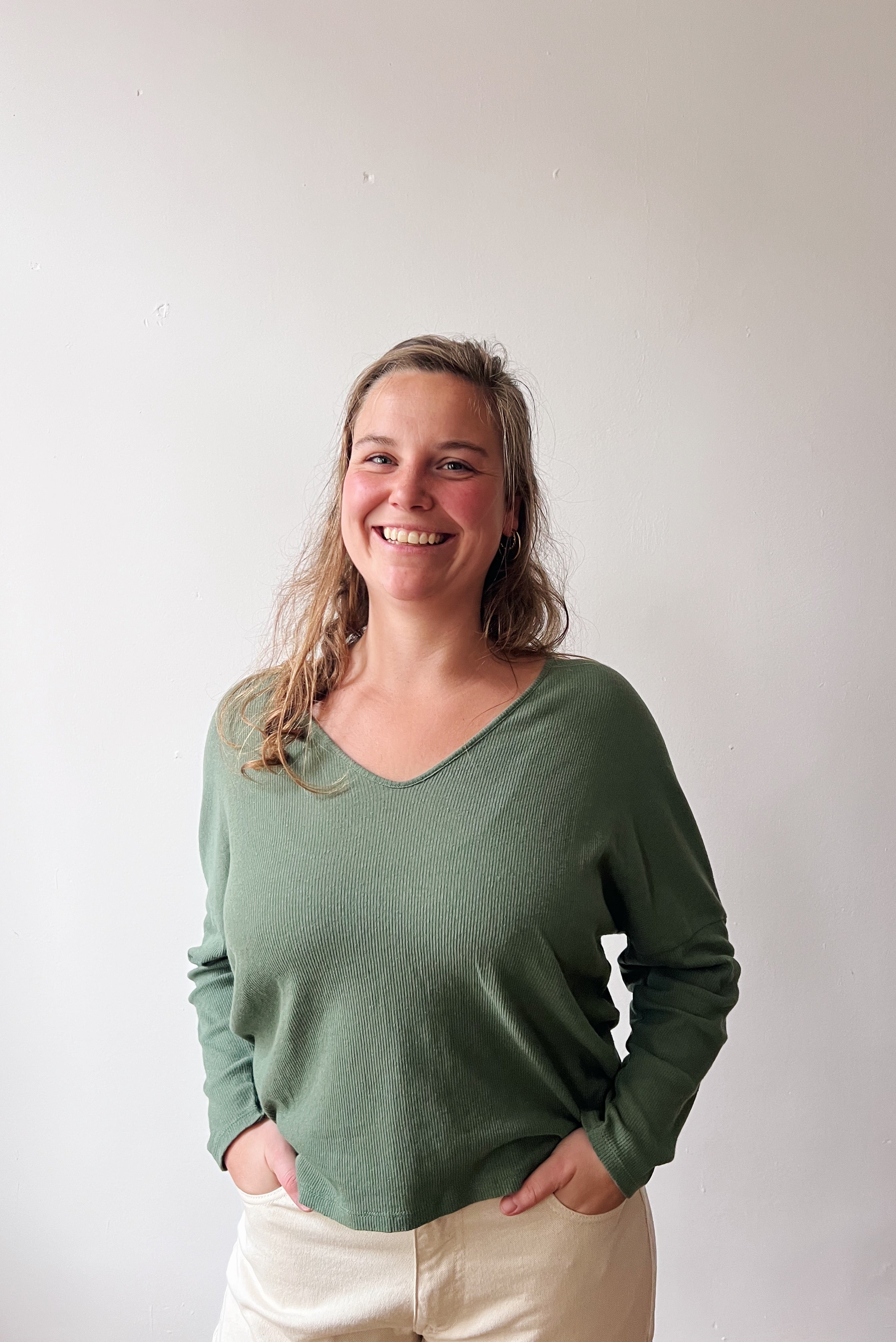 Longsleeve Sade - Basil Rib