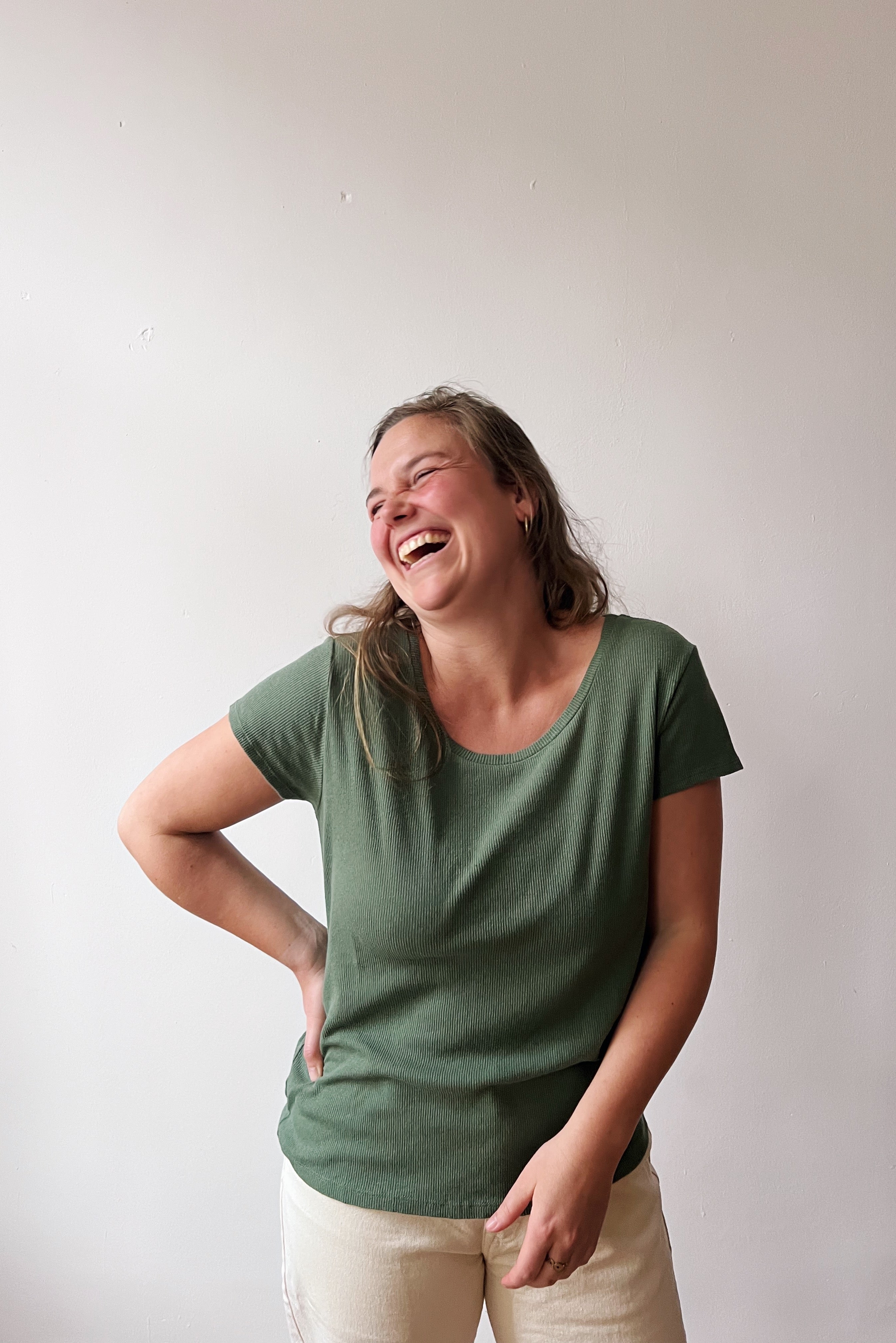 T-Shirt Lea - Basil Rib