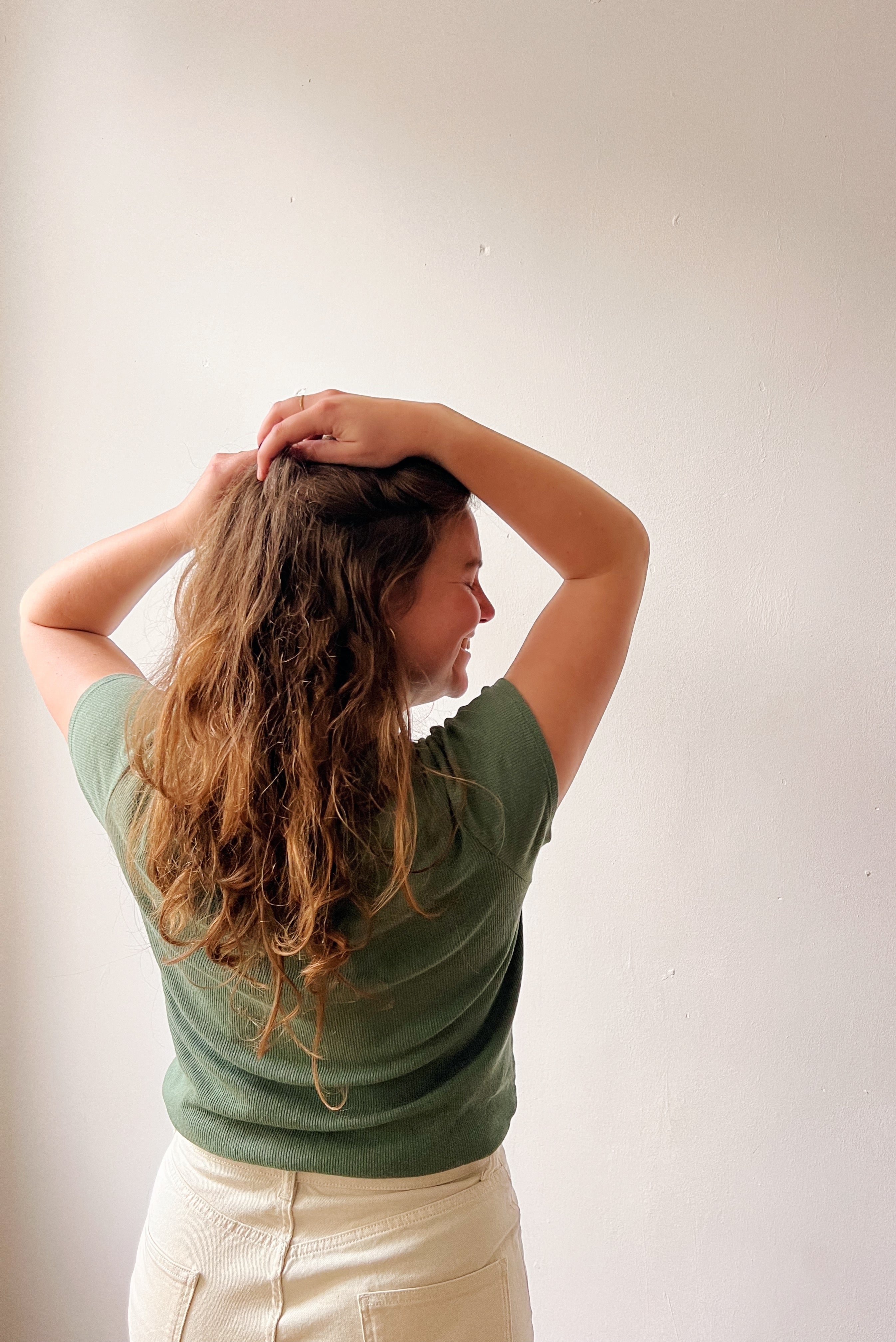 T-Shirt Lea - Basil Rib