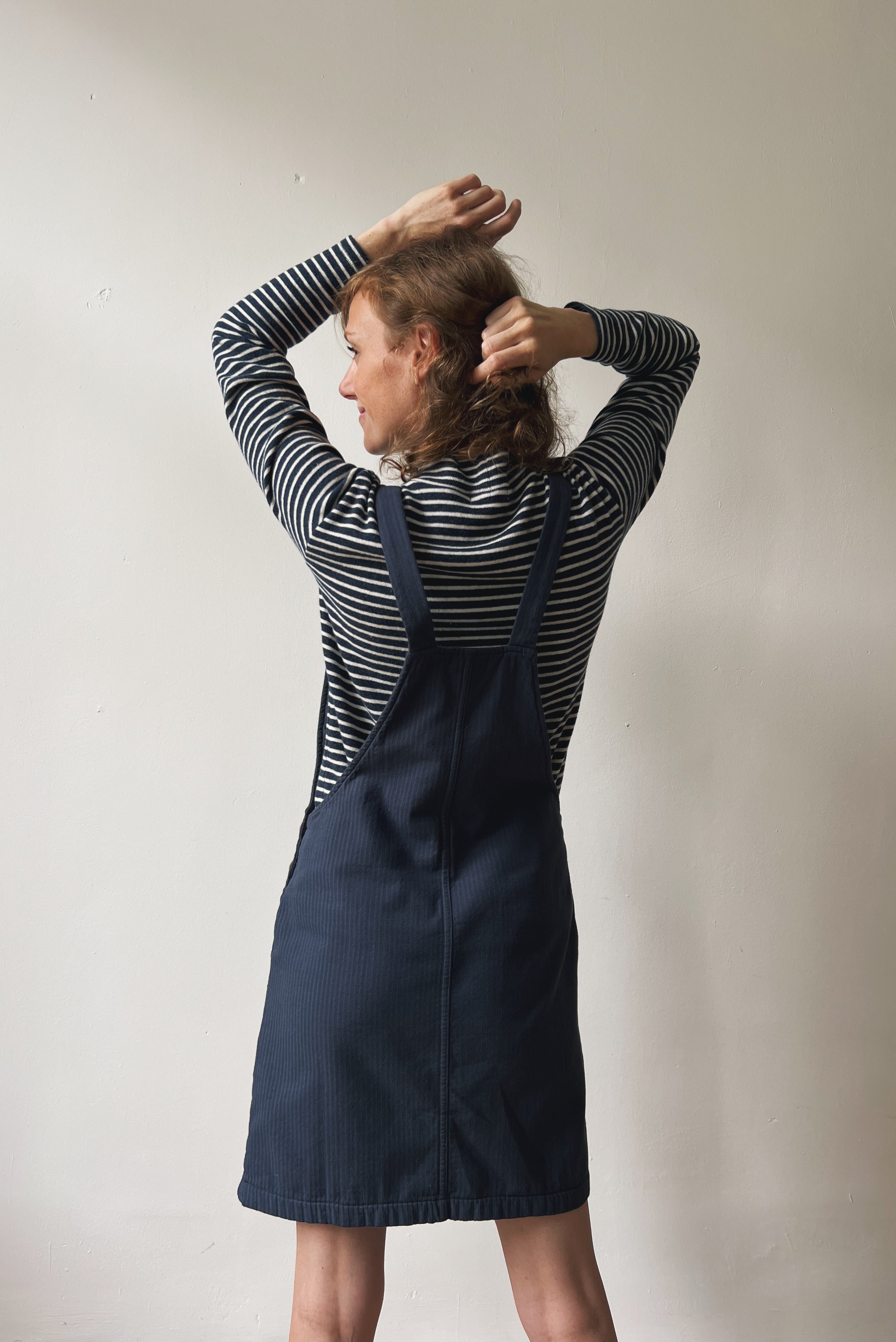 Salopettedress Kimberley - Reversed Corduroy - Faded Blue