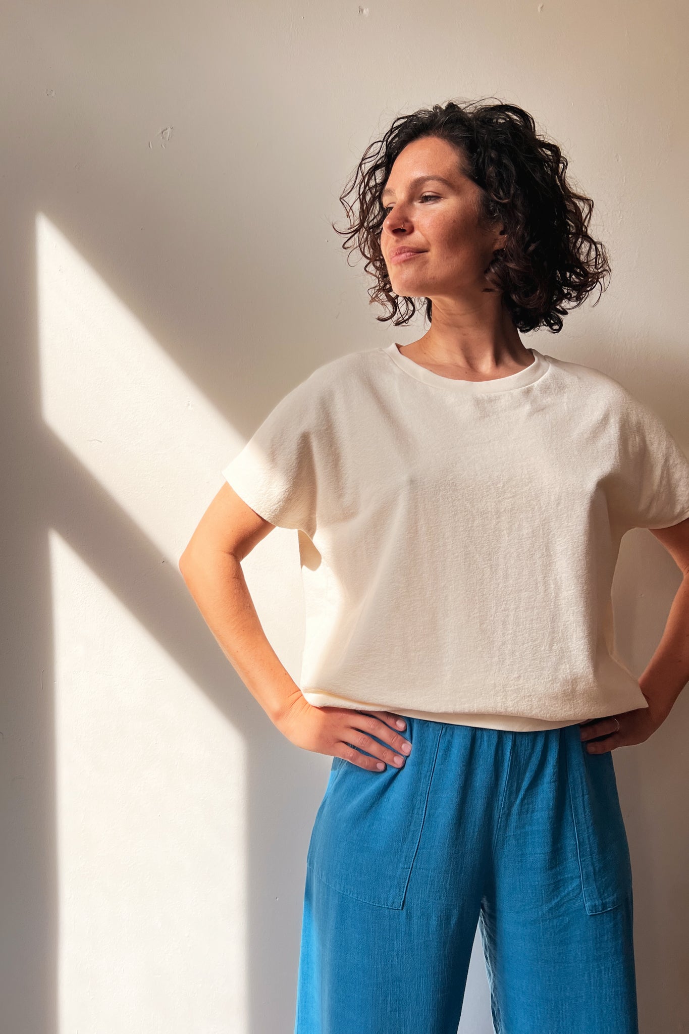Shortsleeve Sweater Lucia - Oat