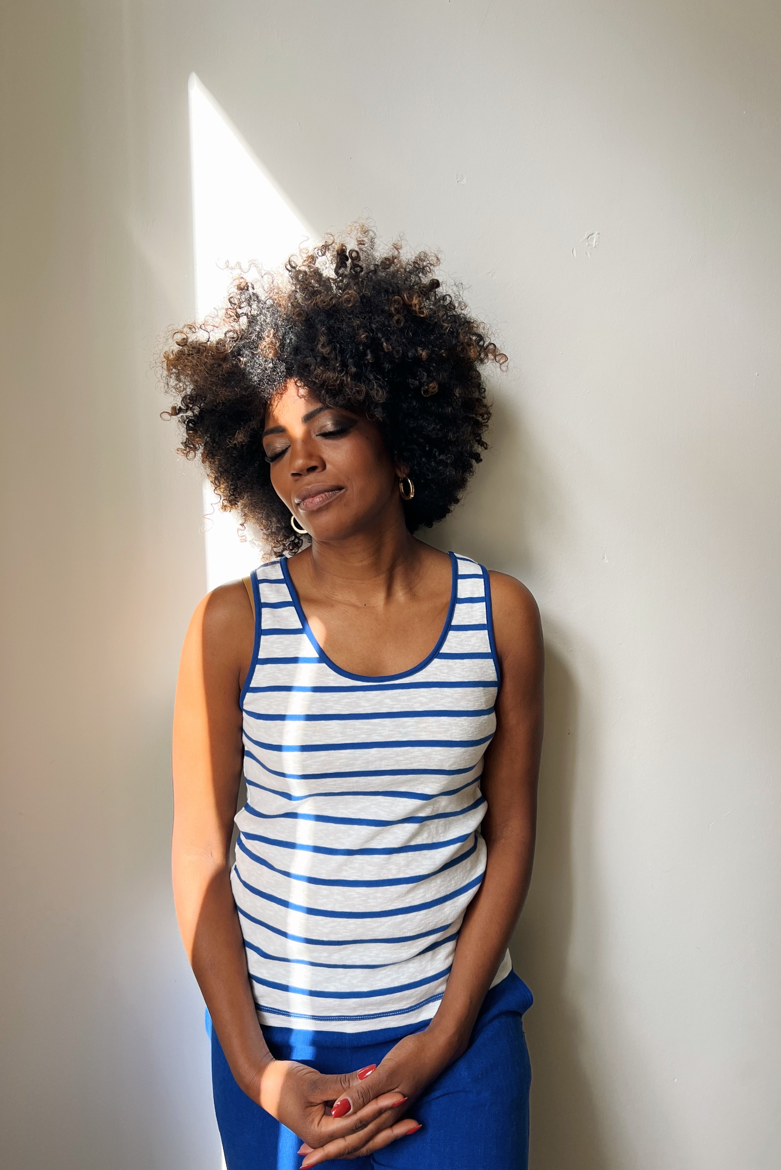 Top Suri - Royal Blue Stripes