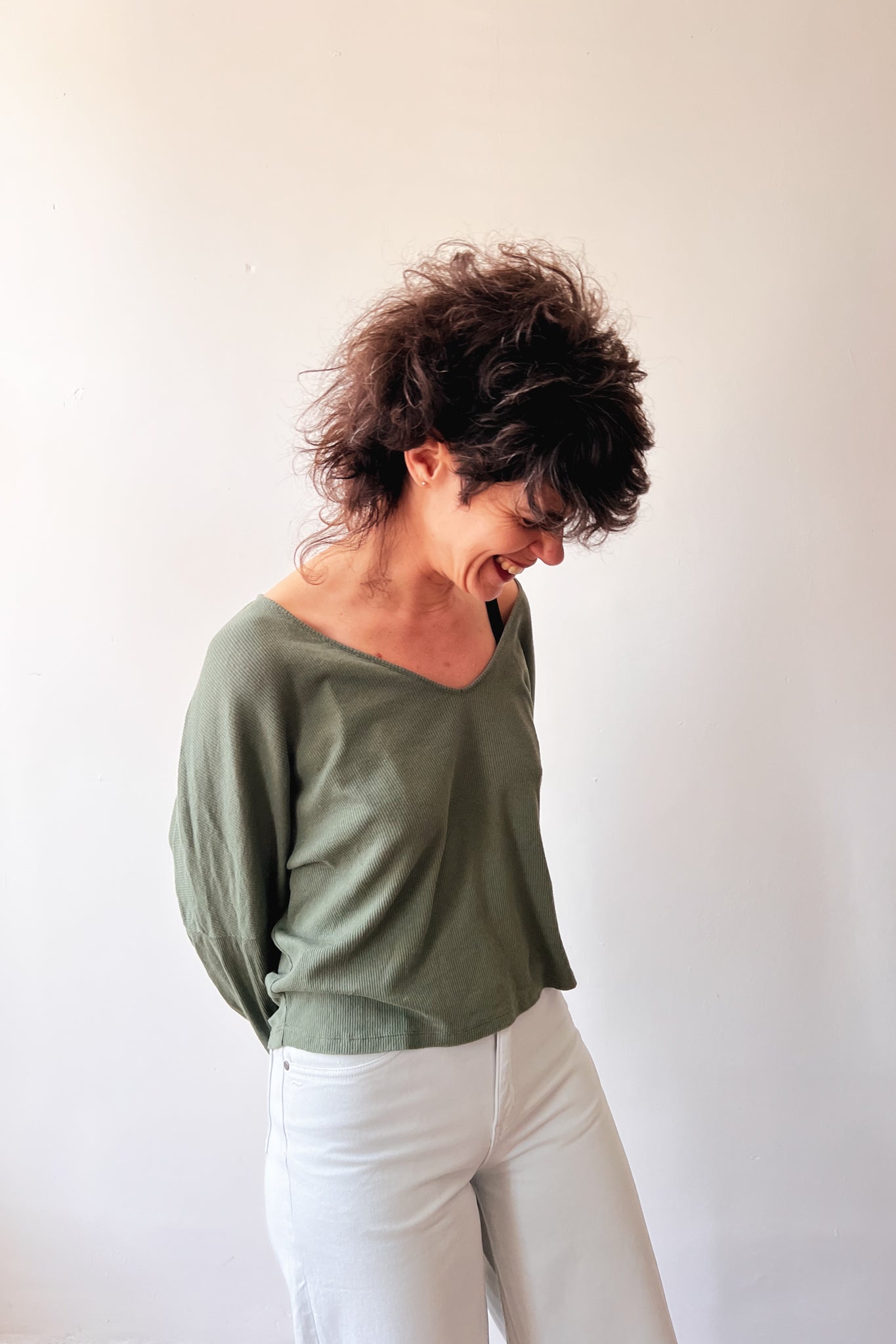 Longsleeve Sade - Basil Rib