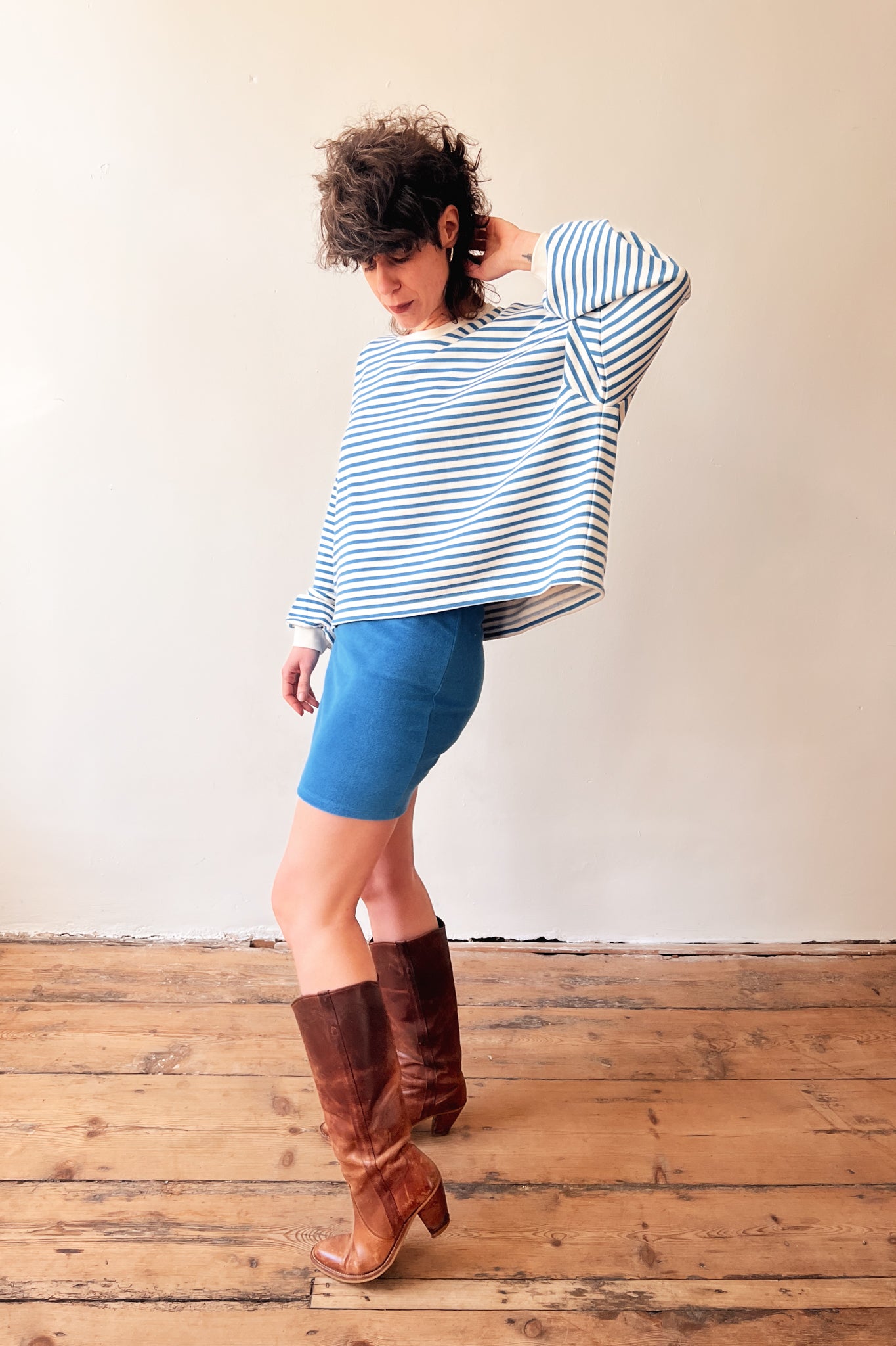 Sweater Bree - Bright Blue Stripes