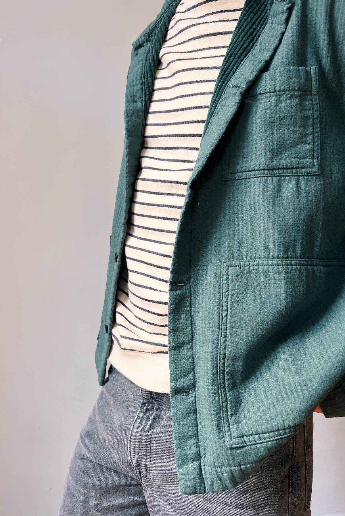 Sweatshirt Seb - Oat Grey Stripes