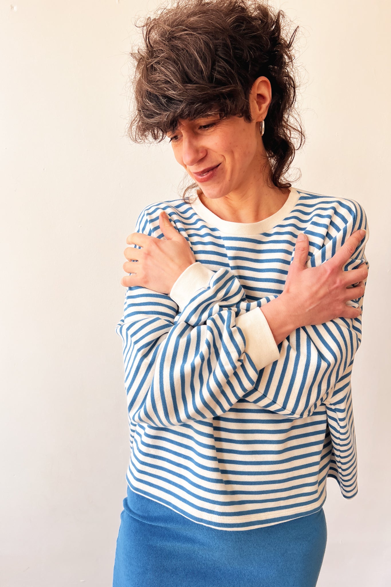 Sweater Bree - Bright Blue Stripes