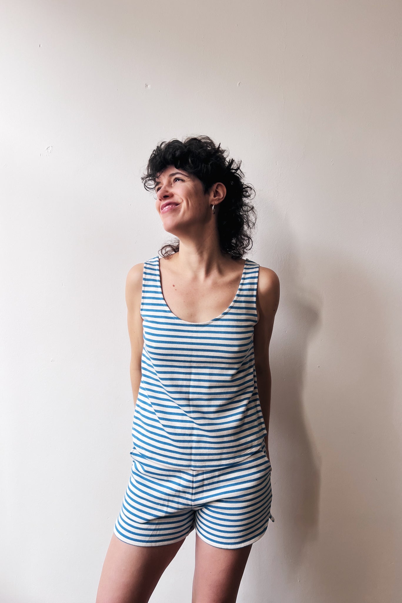 Short Nala - Bright Blue Stripes