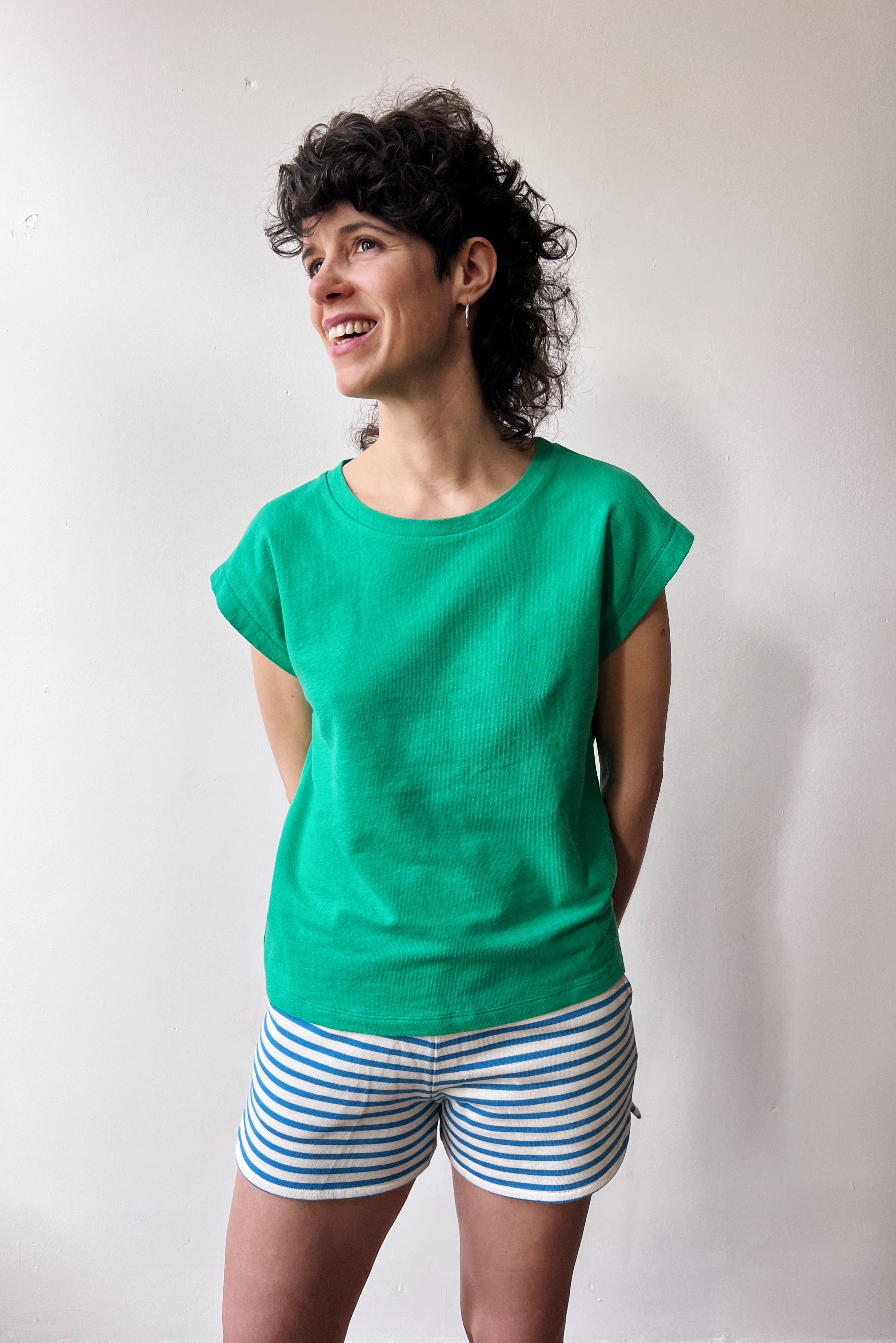 Short Nala - Bright Blue Stripes