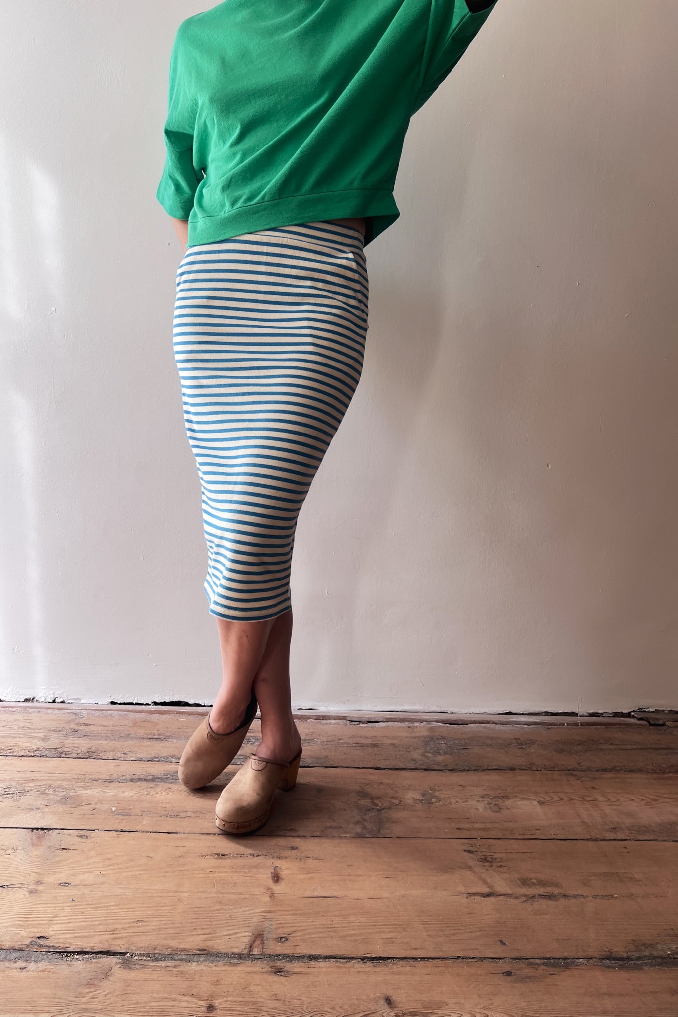 Skirt Olivia - Bright Blue Stripes