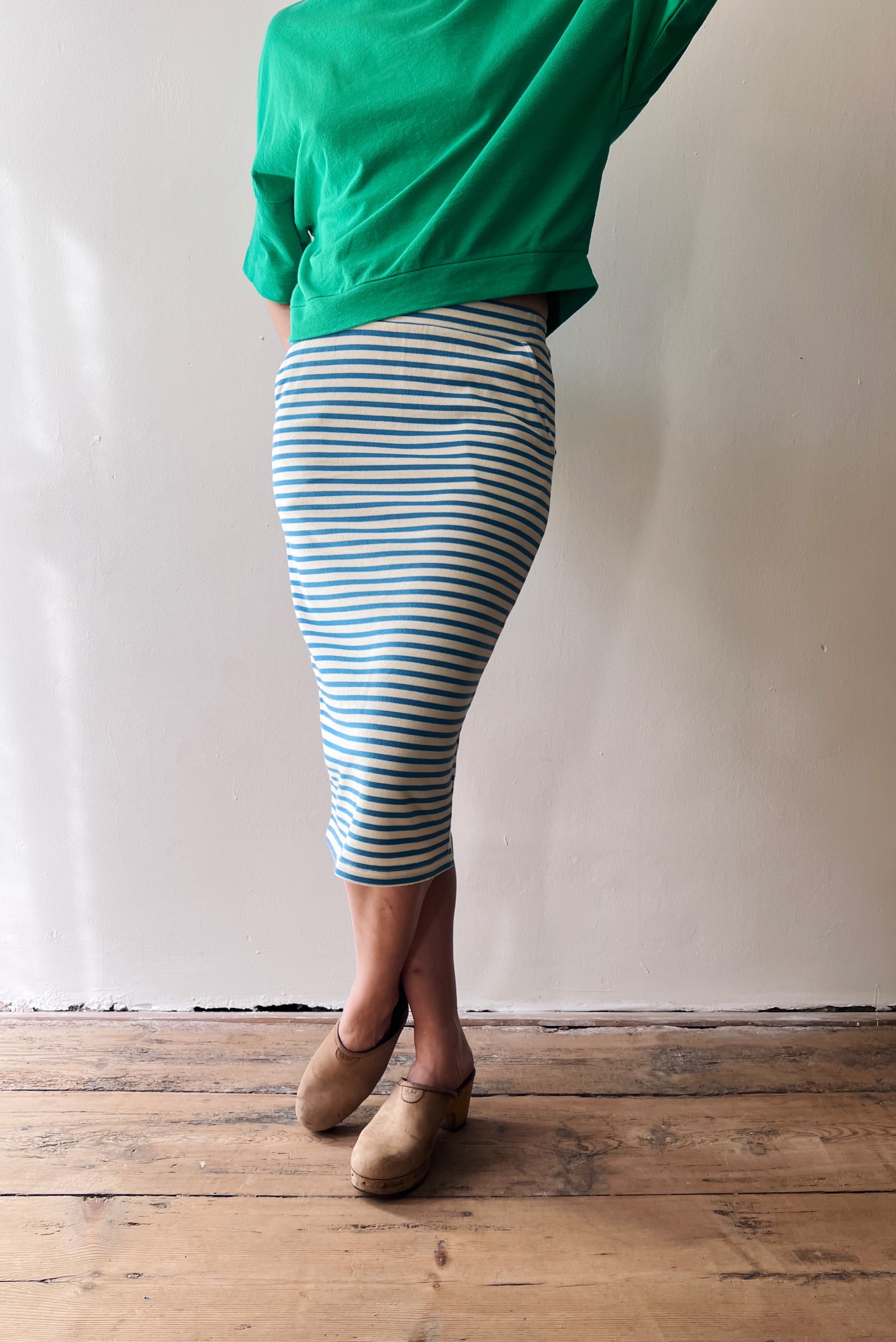 Skirt Olivia - Bright Blue Stripes