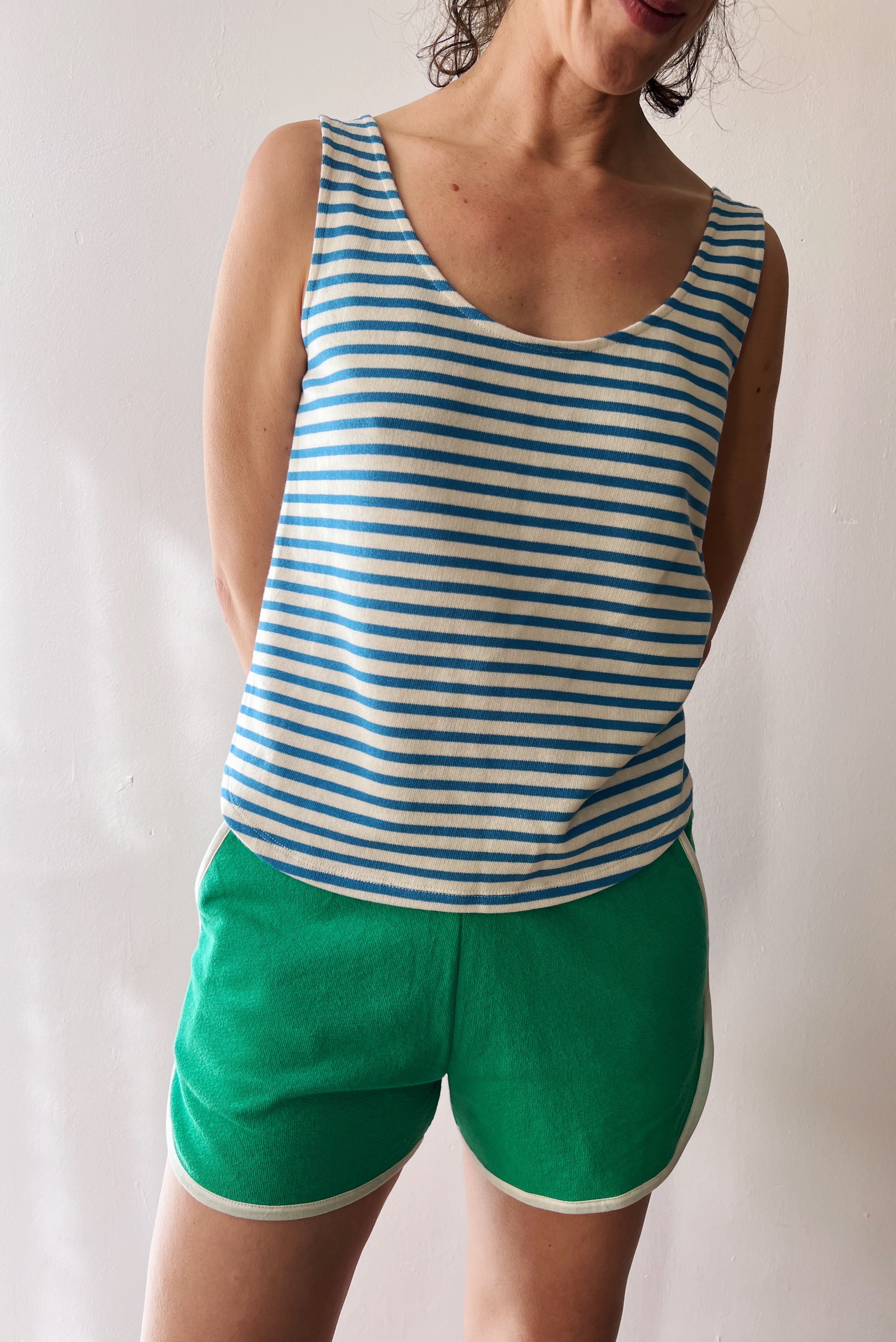 Top Zoë - Bright Blue Stripes