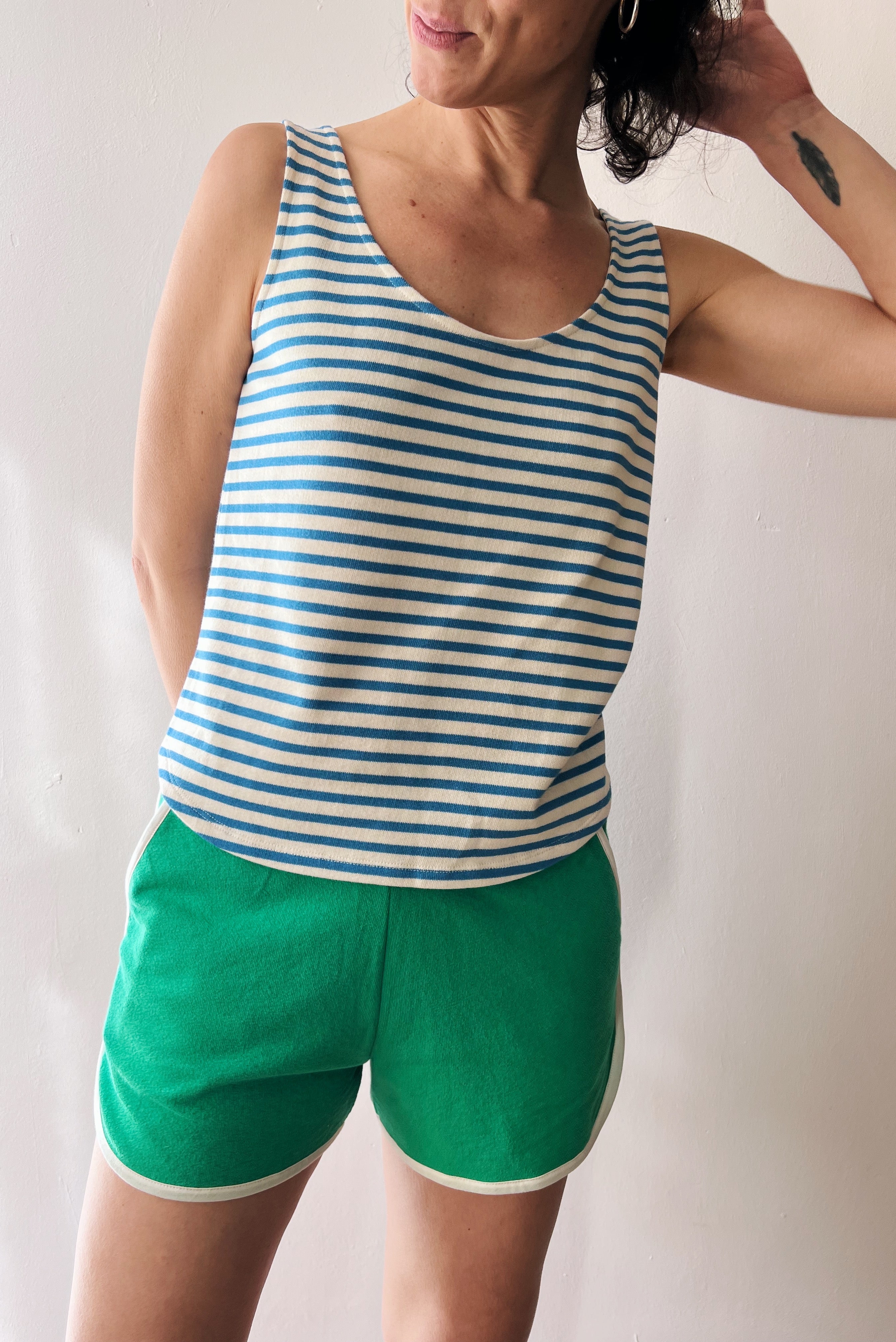 Top Zoë - Bright Blue Stripes