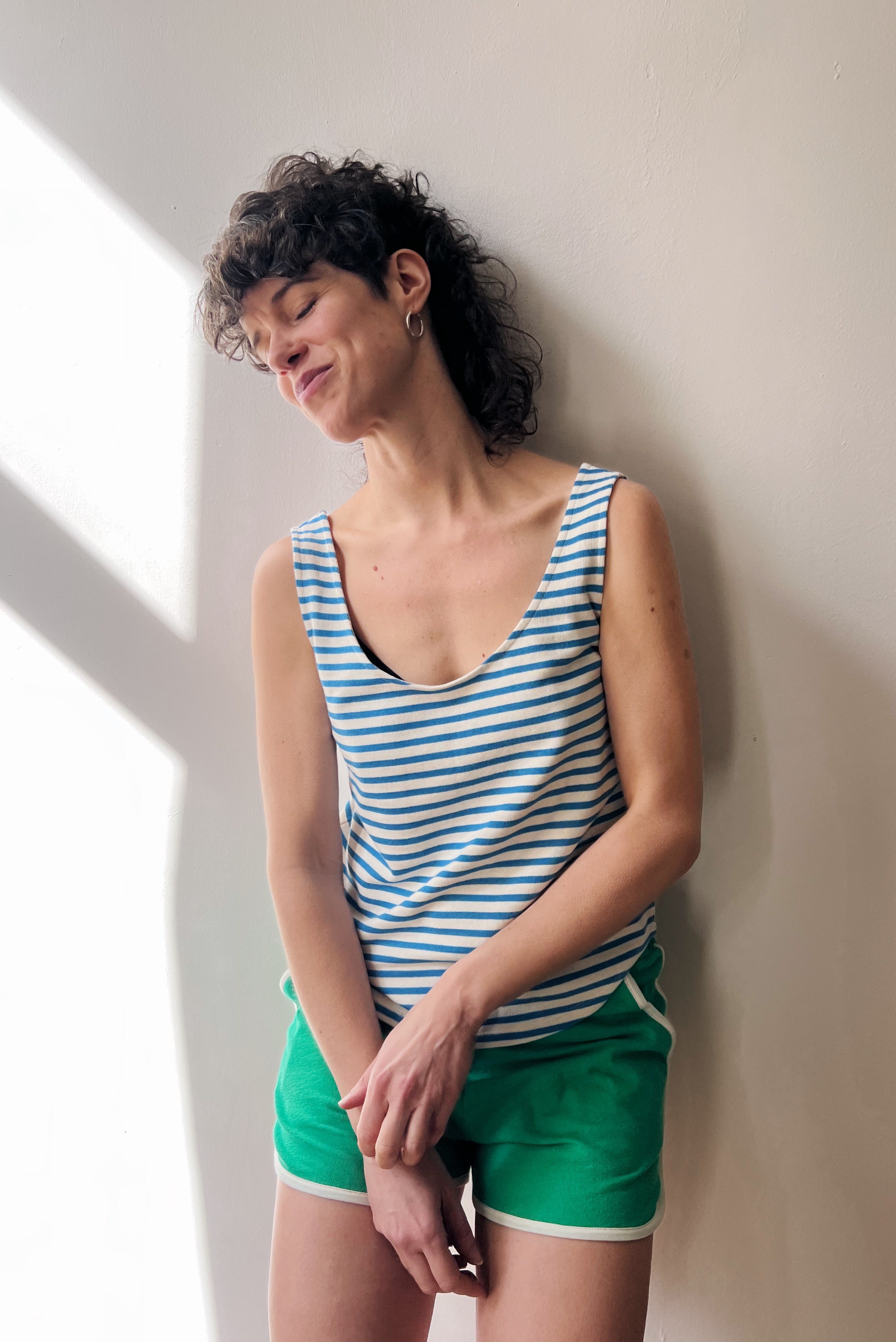 Top Zoë - Bright Blue Stripes