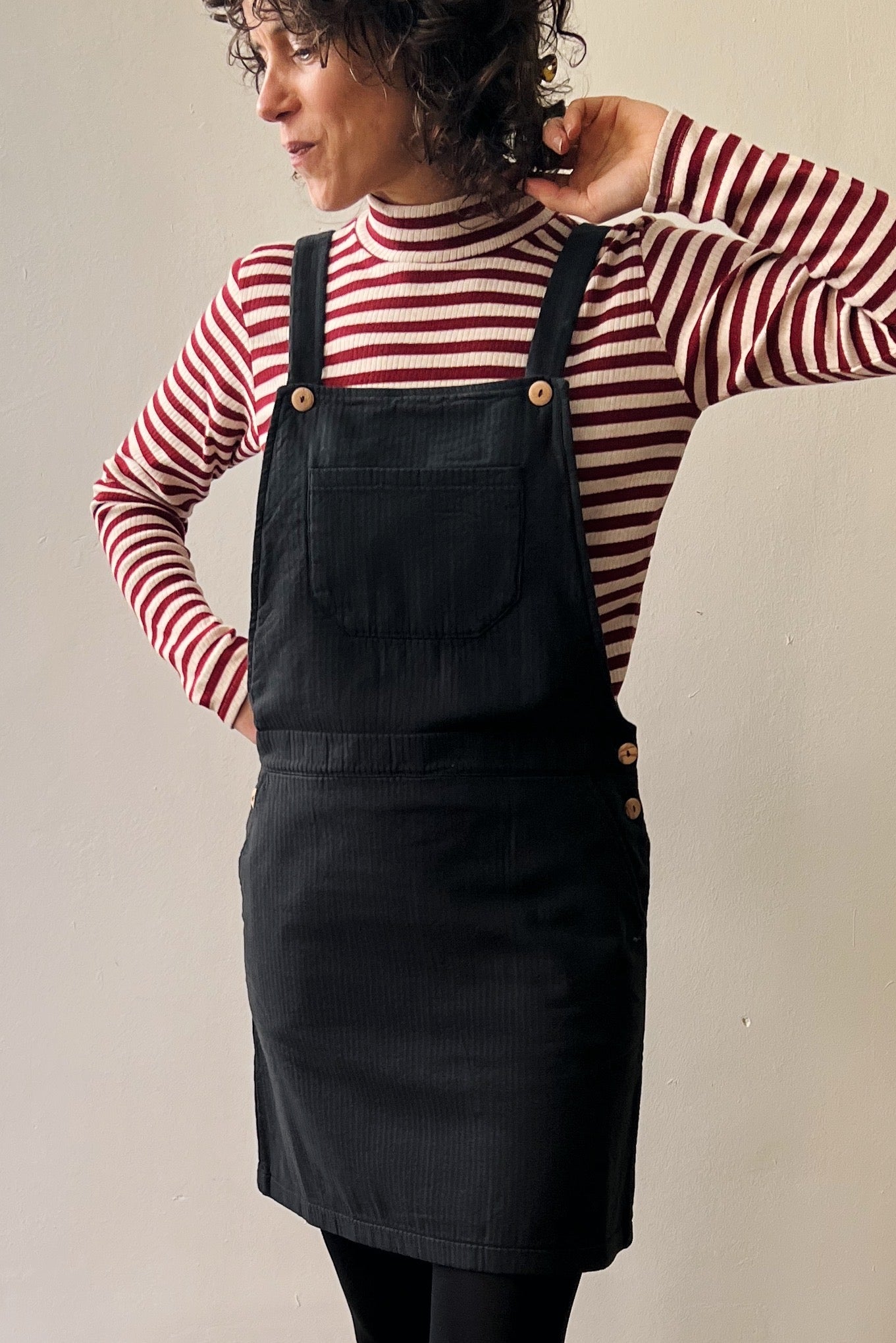 Salopettedress Kimberley - Reversed Corduroy - Antra