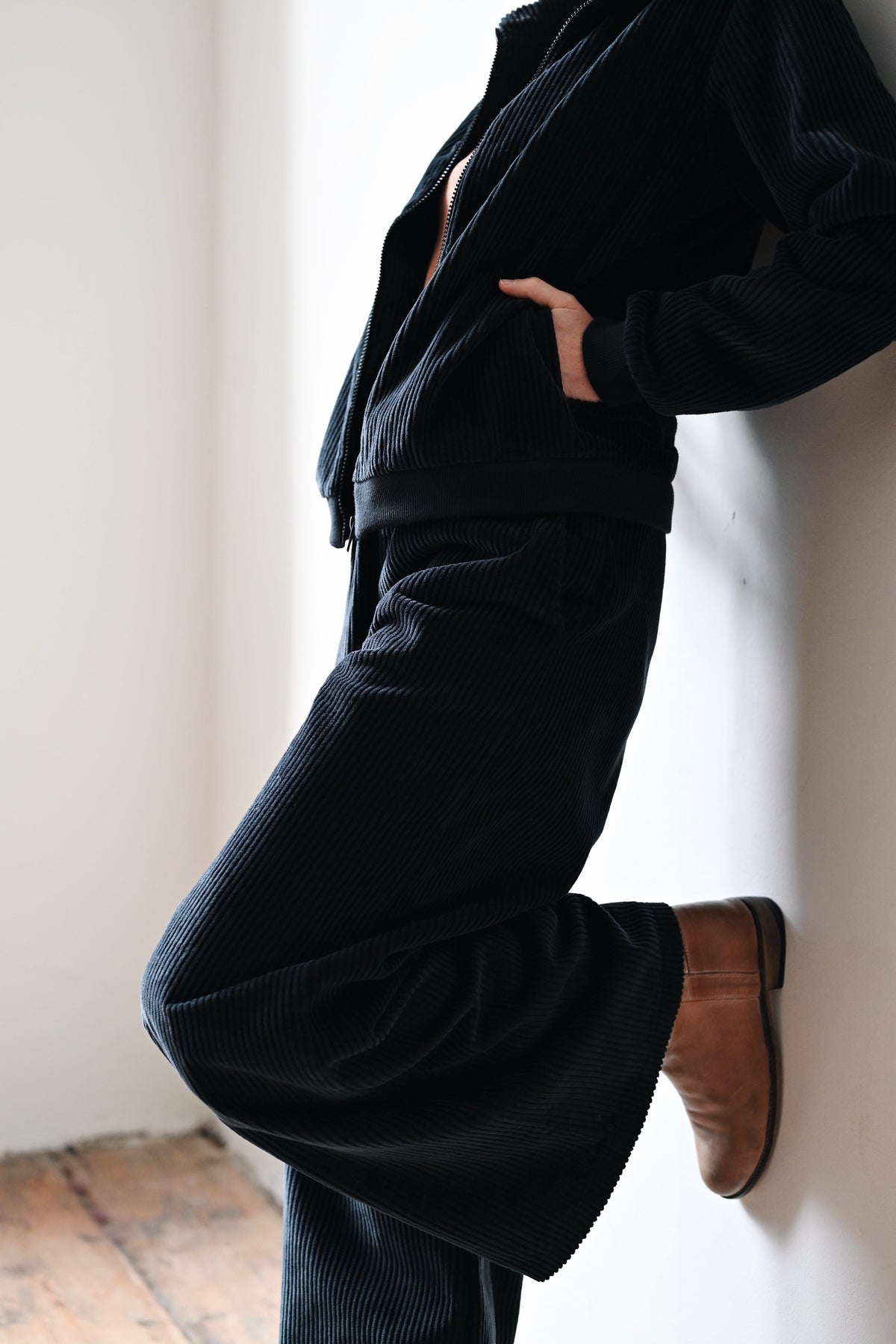 Wide Pants Marta - Corduroy - Charcoal