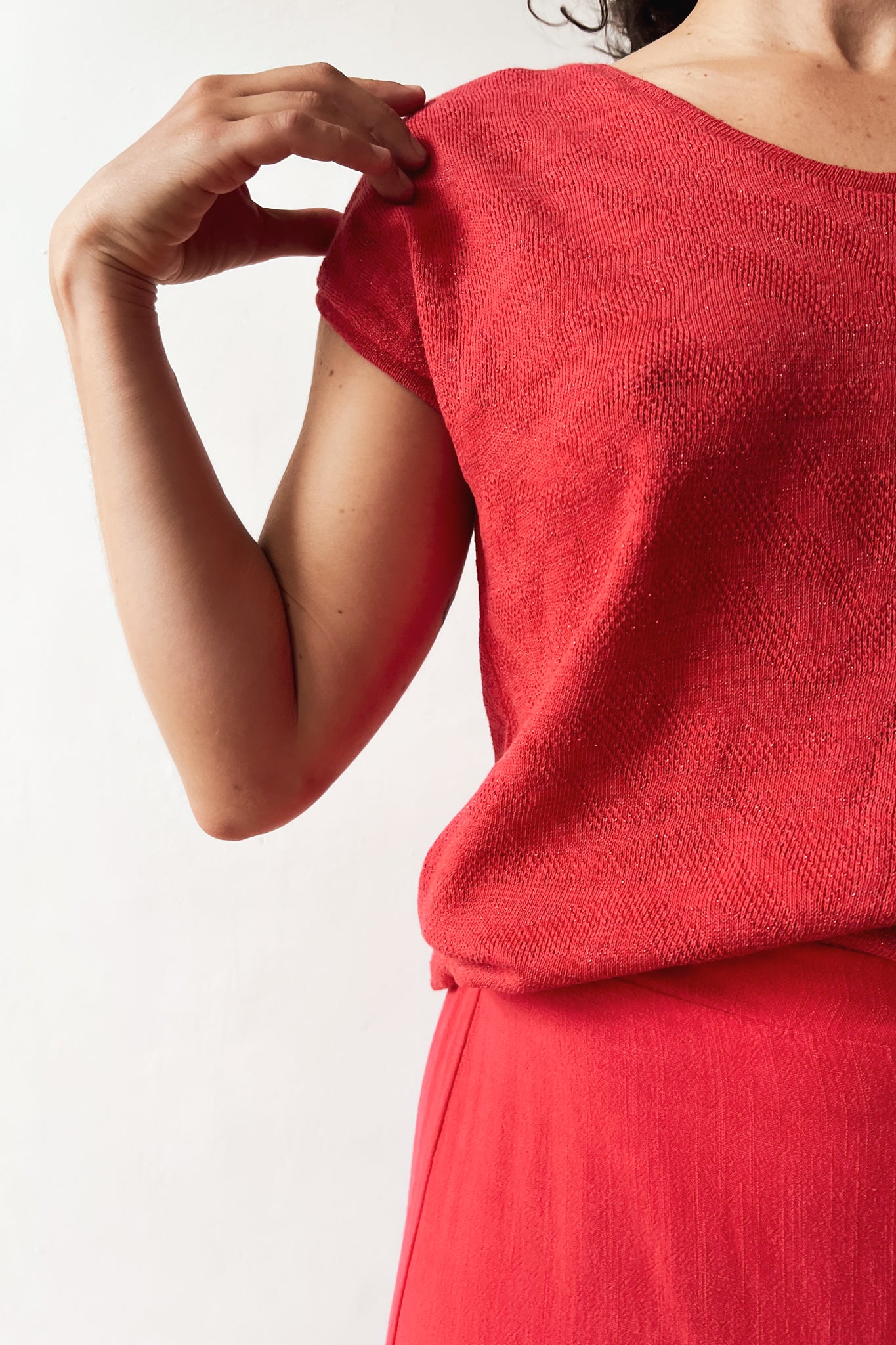 T-Shirt Esmé - Coral Jacquard