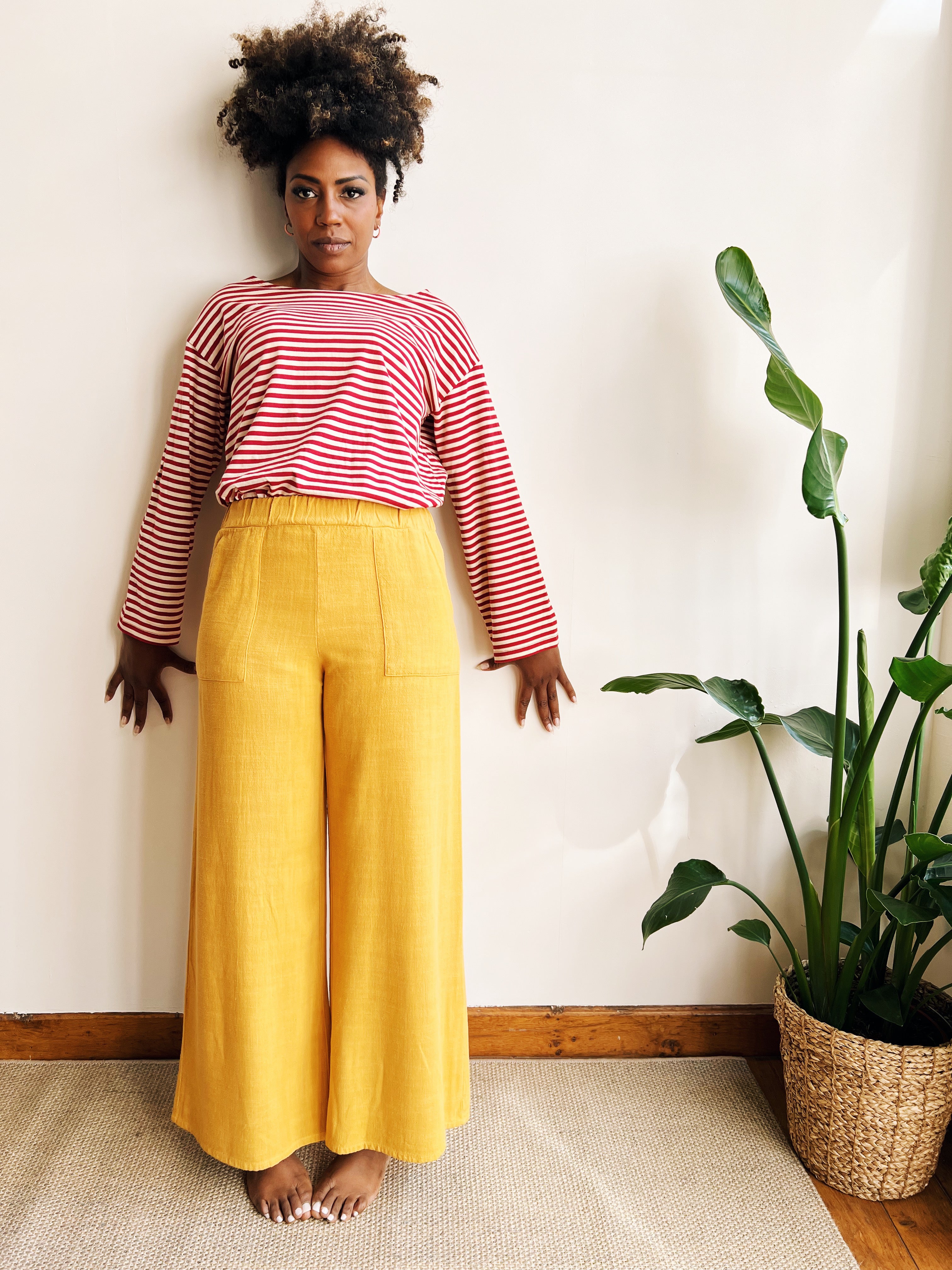 the dão store - Wide Pants Marta + - Ochre - Pants | Jumpsuits
