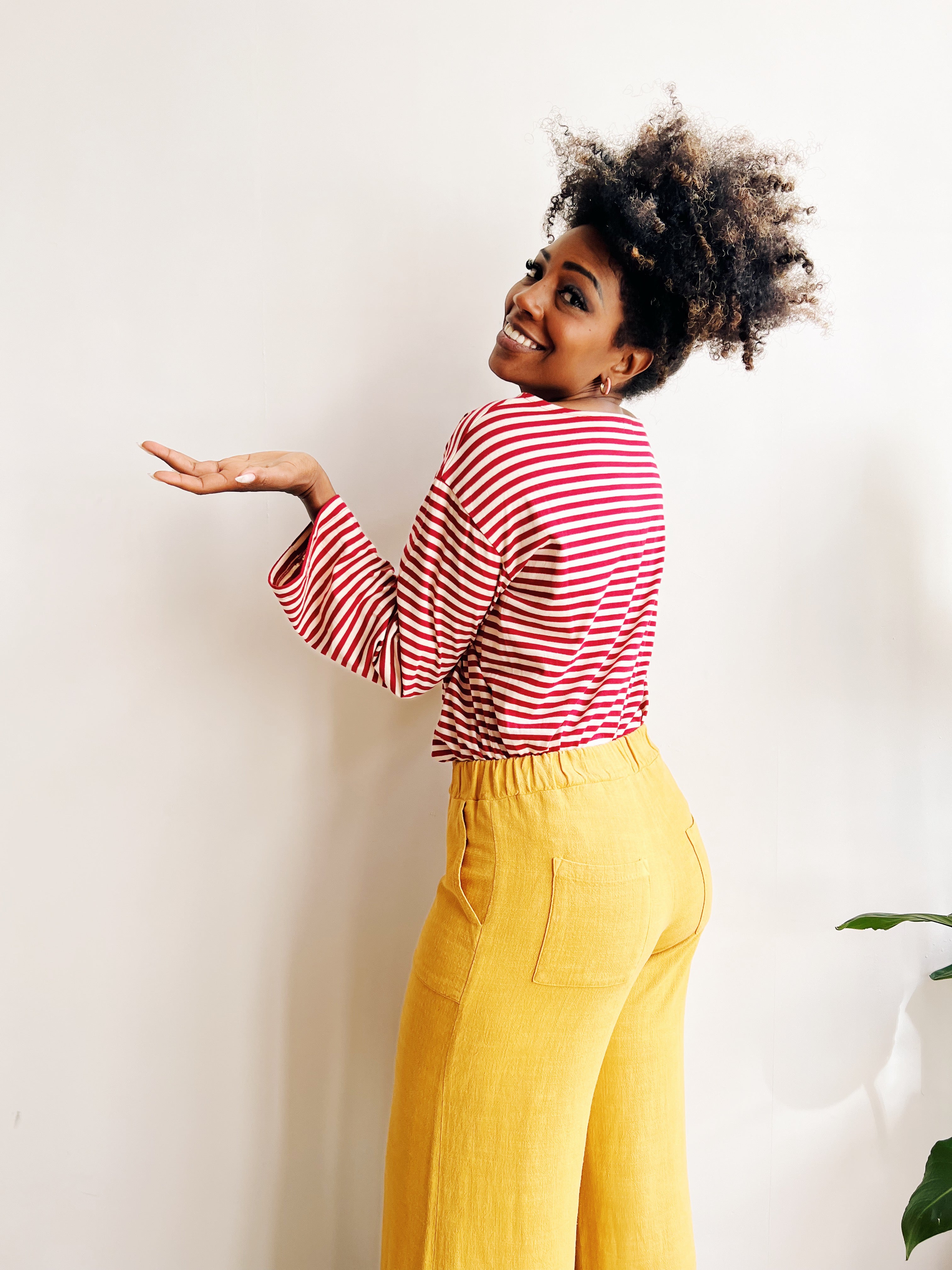 the dão store - Wide Pants Marta + - Ochre - Pants | Jumpsuits