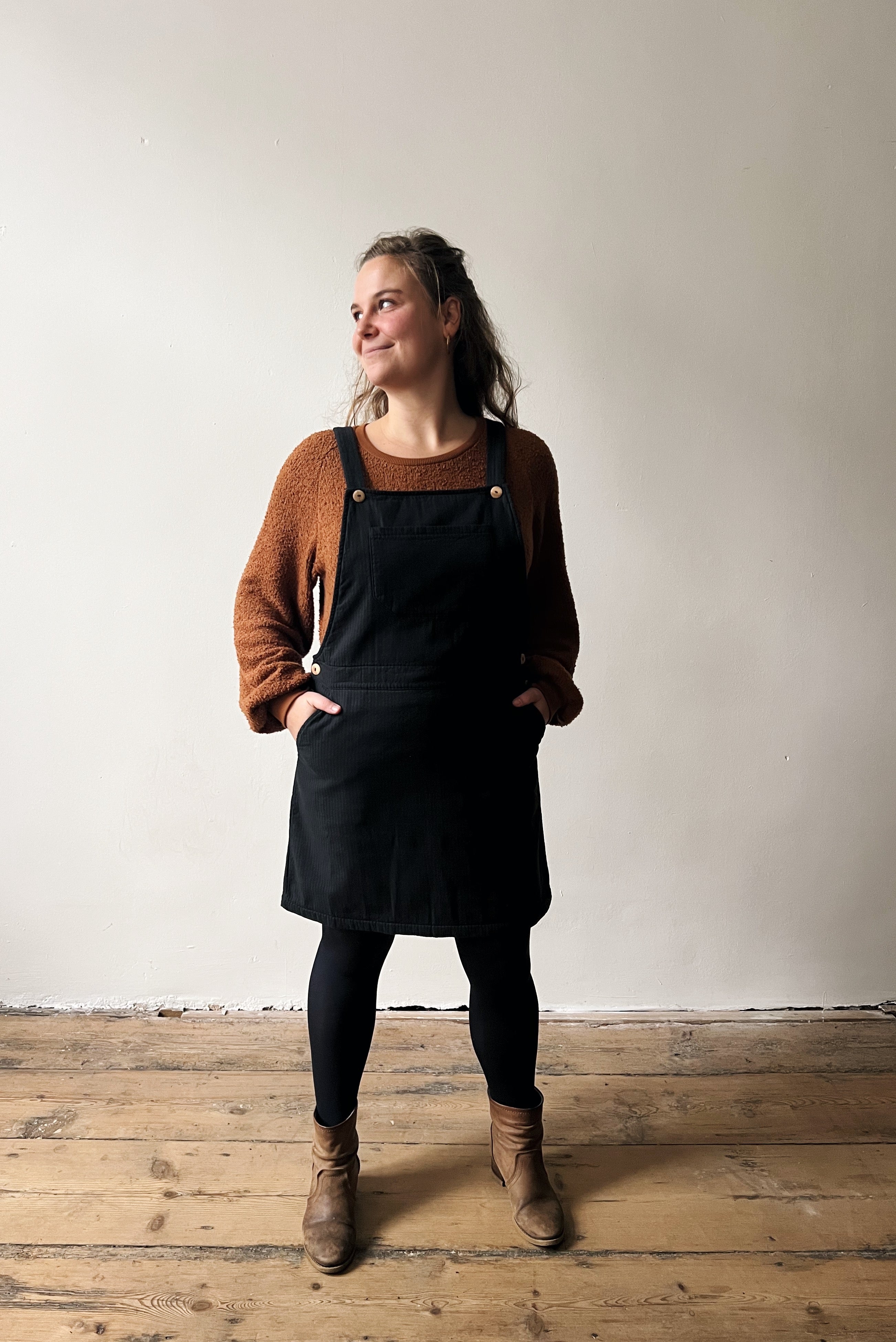 Salopettedress Kimberley - Reversed Corduroy - Antra