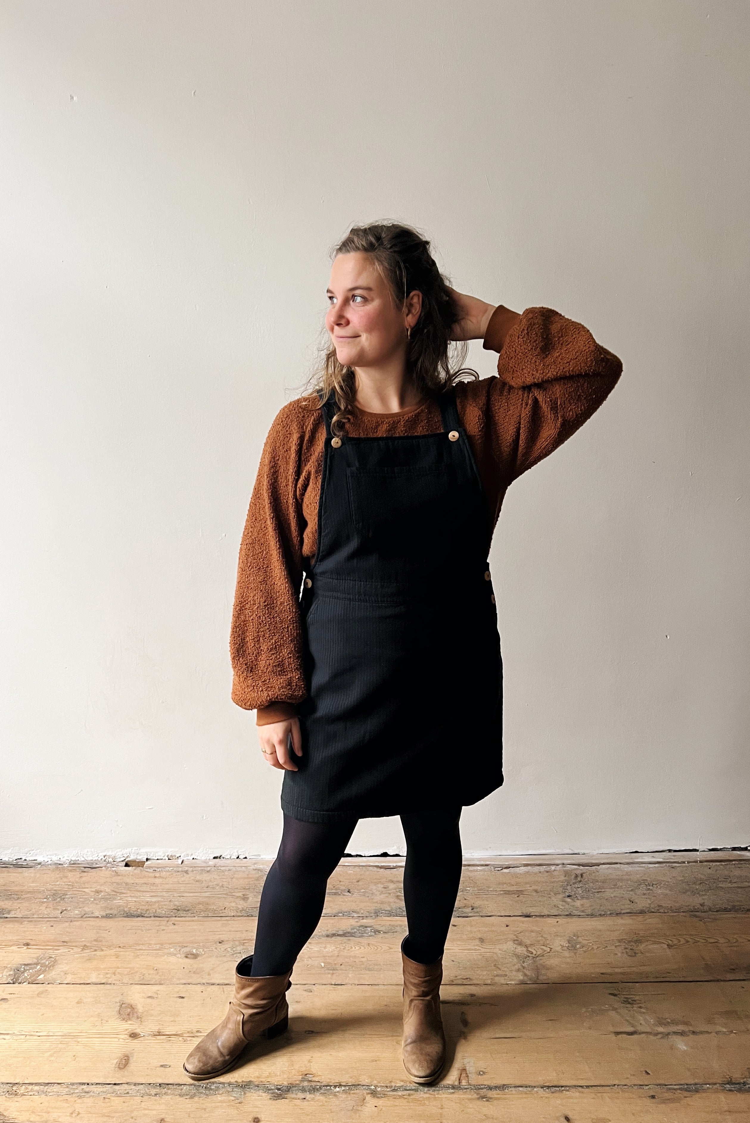 Salopettedress Kimberley - Reversed Corduroy - Antra