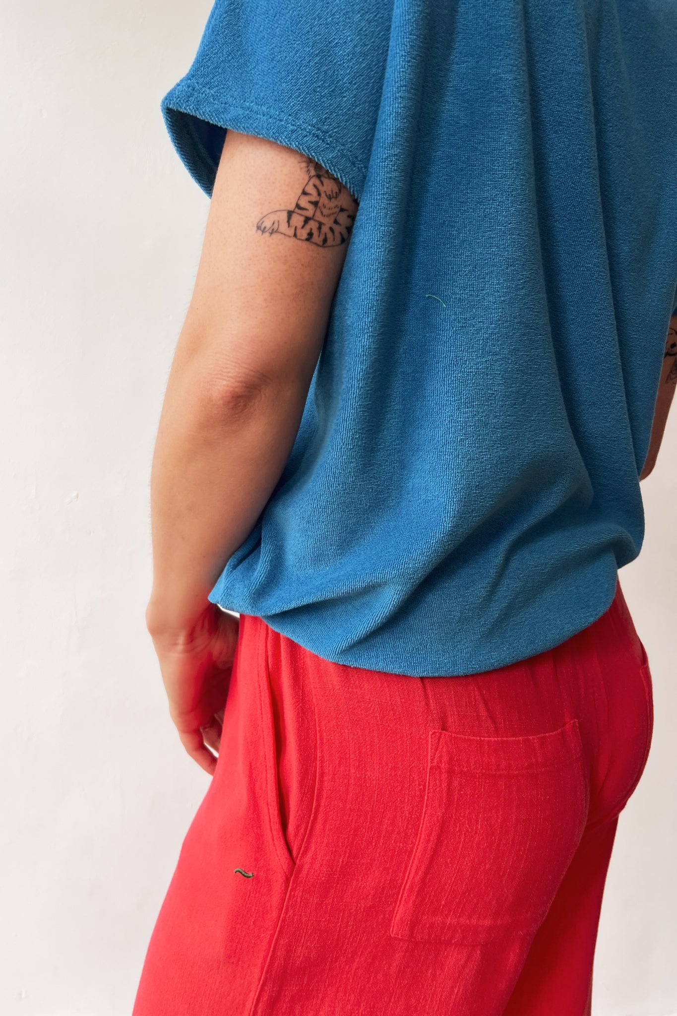 Shortsleeve Sweater Lucia - Bright Blue Terry