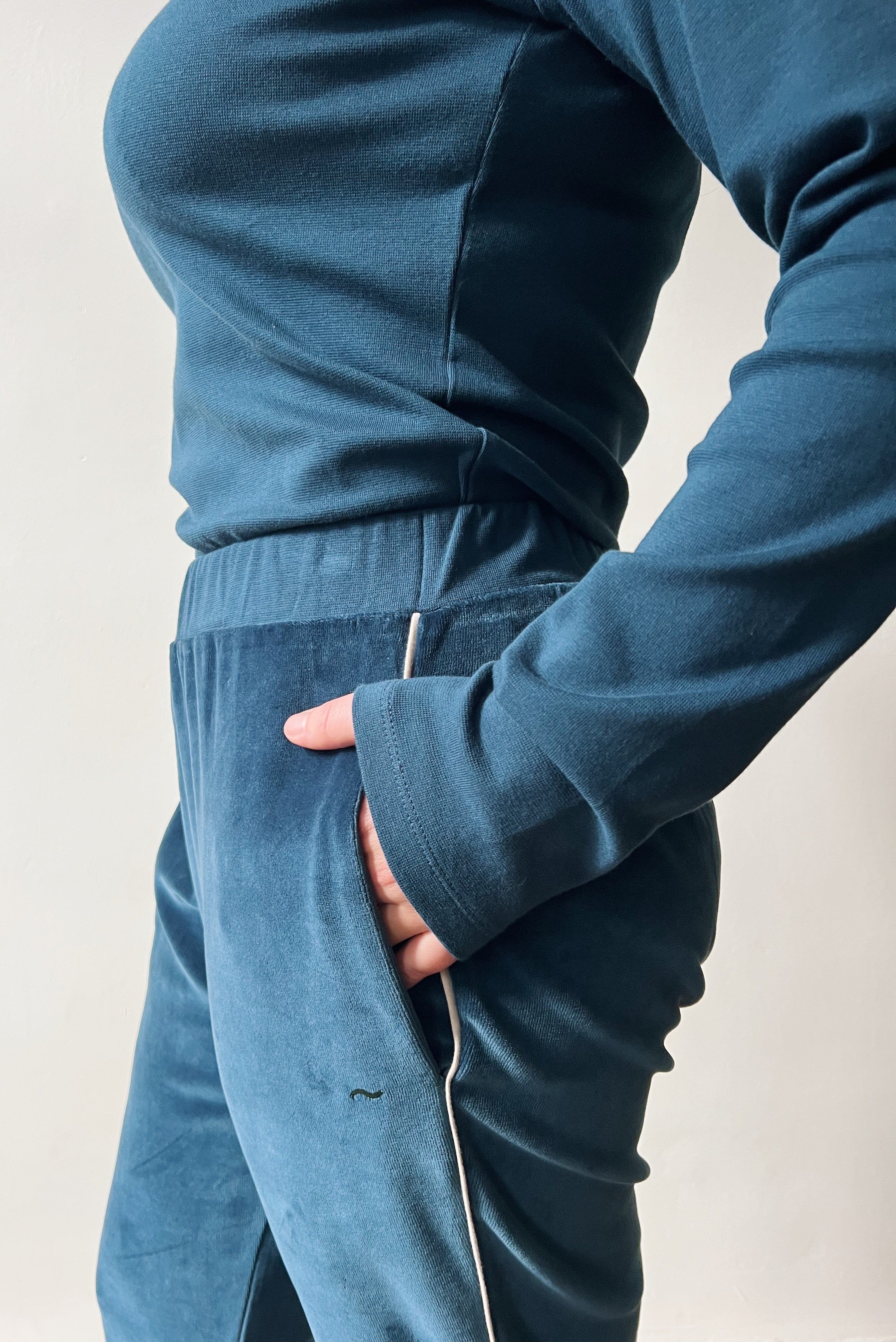 Longsleeve Iris - Rib Ocean