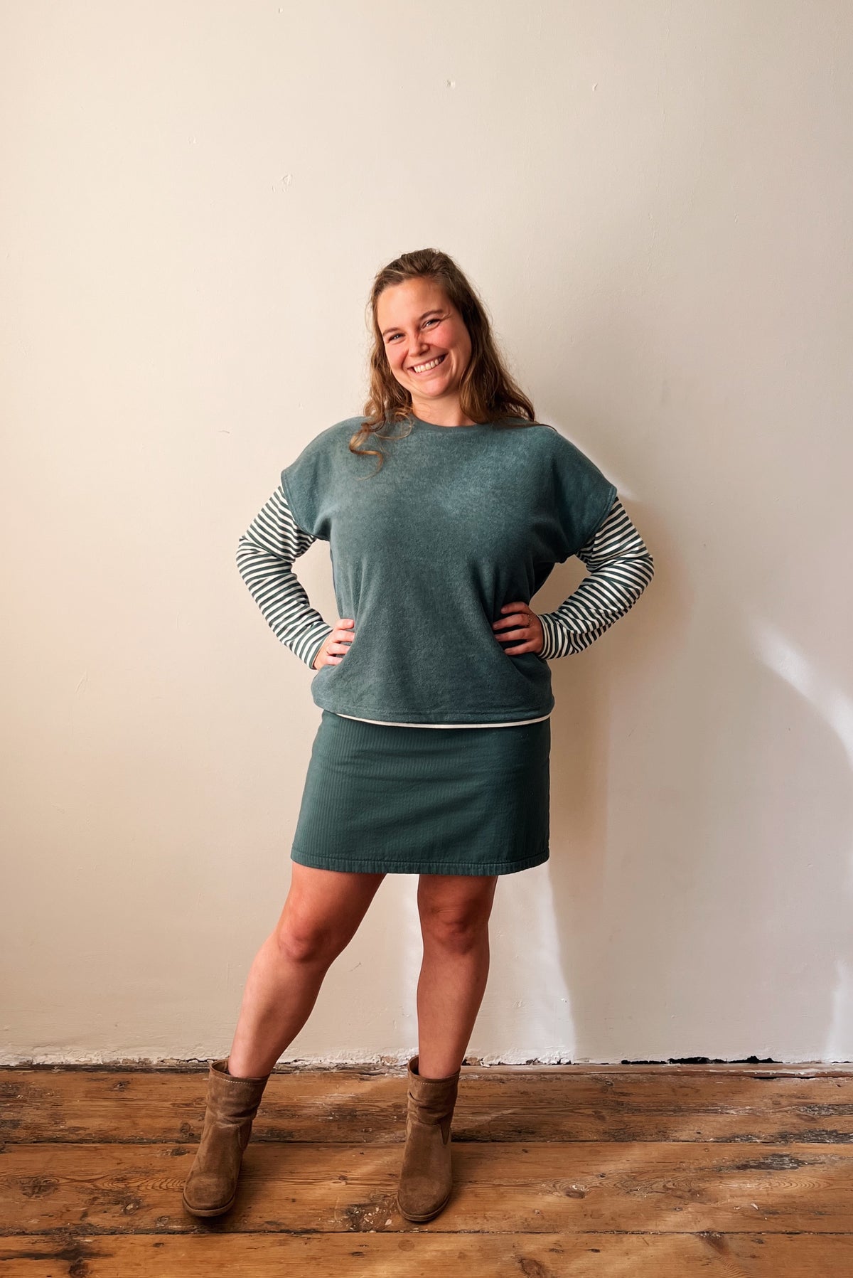 Sleeveless Sweater Ayla - Sage Terry
