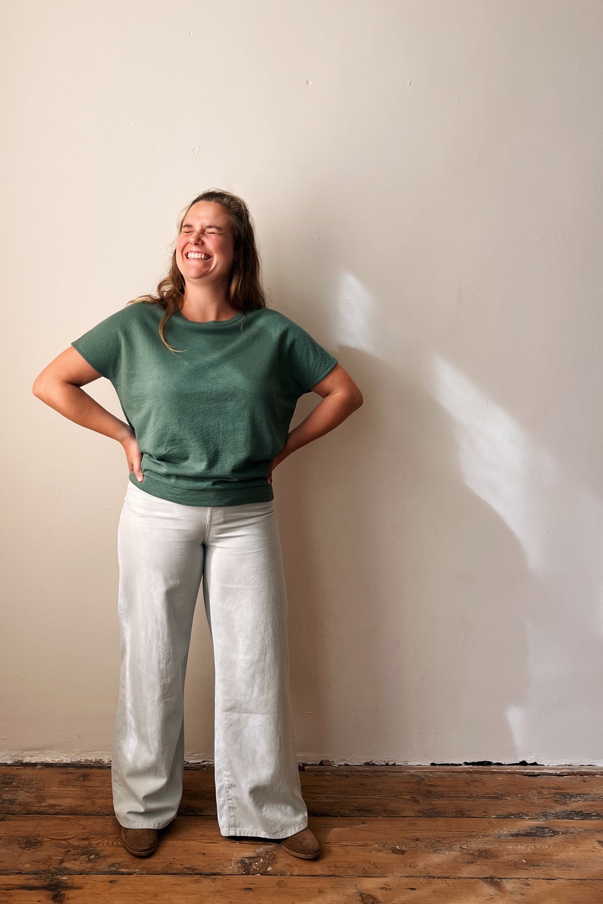 Lucia Soft Sage x Jeans Robin Water Blue