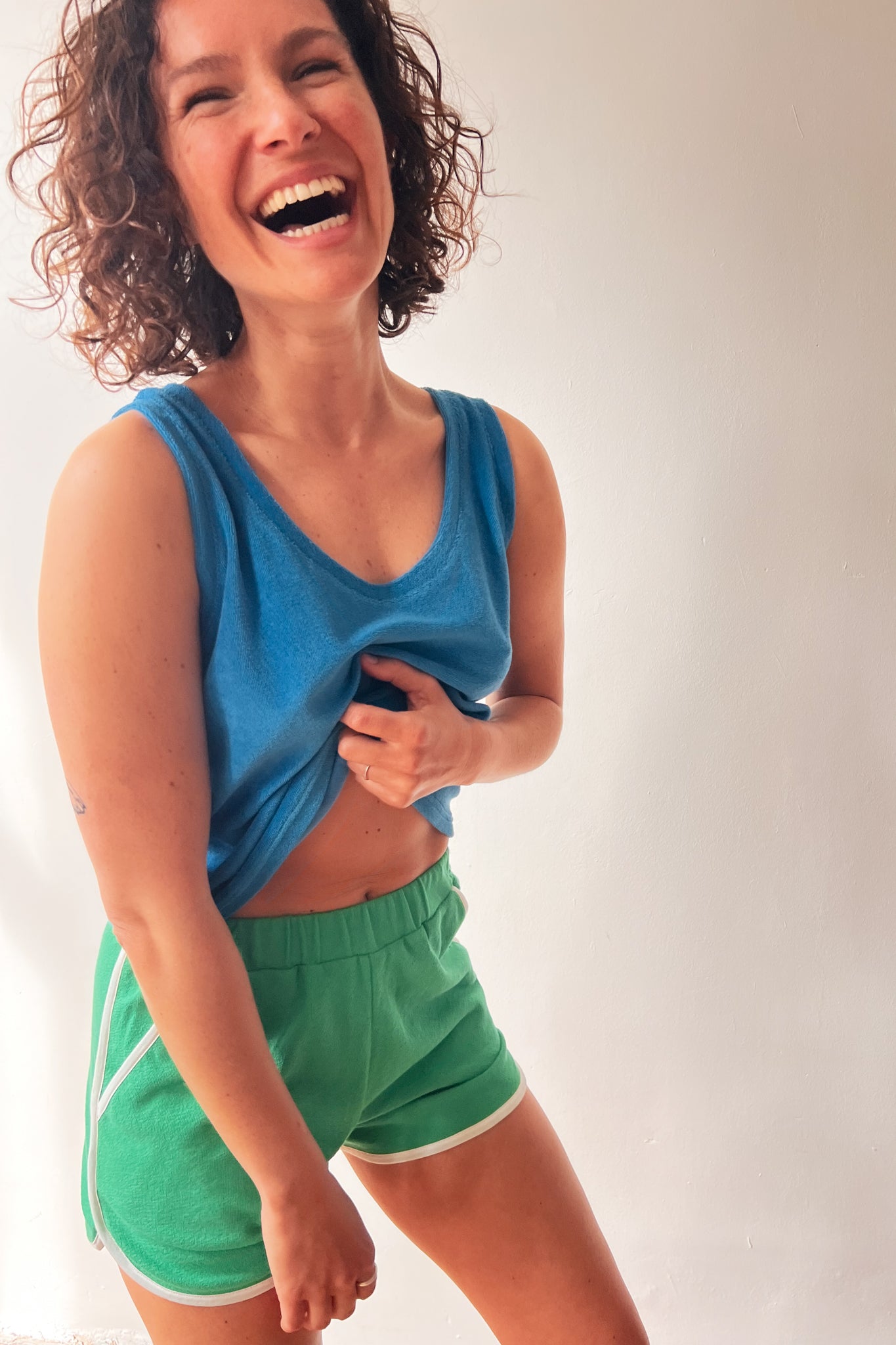 Top Marcela - Bright Blue Terry