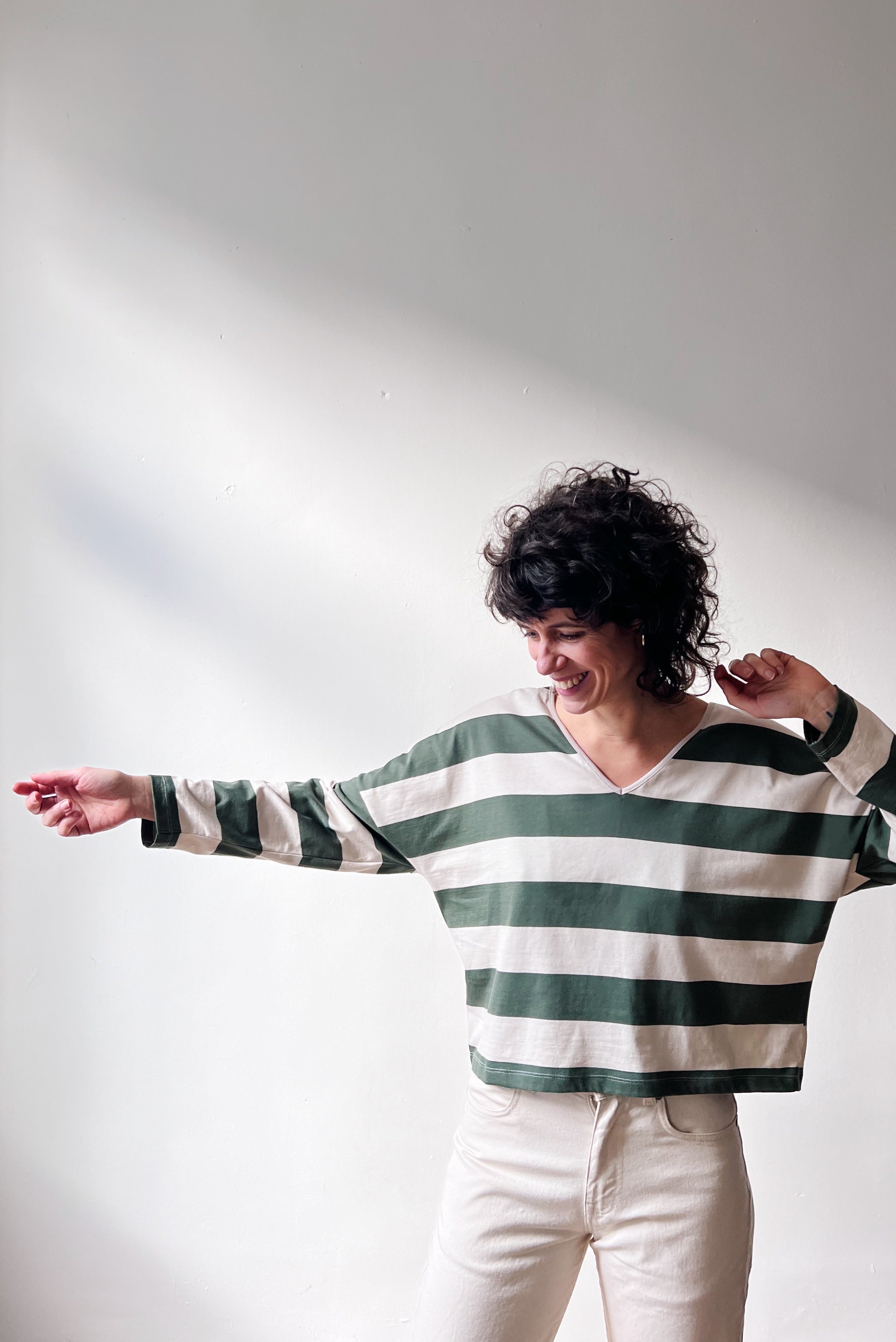 Longsleeve Sade - Basil Stripes