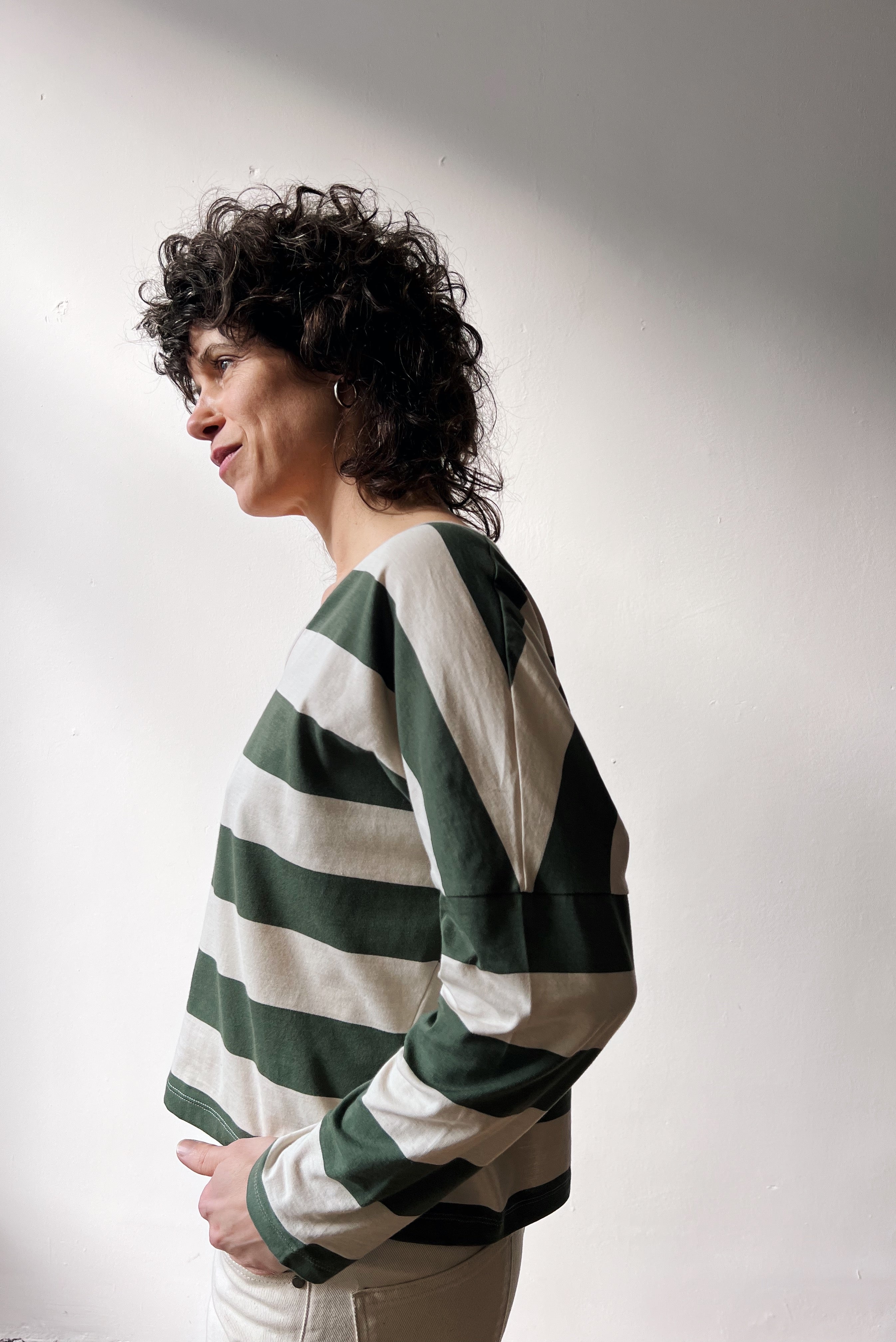 Longsleeve Sade - Basil Stripes