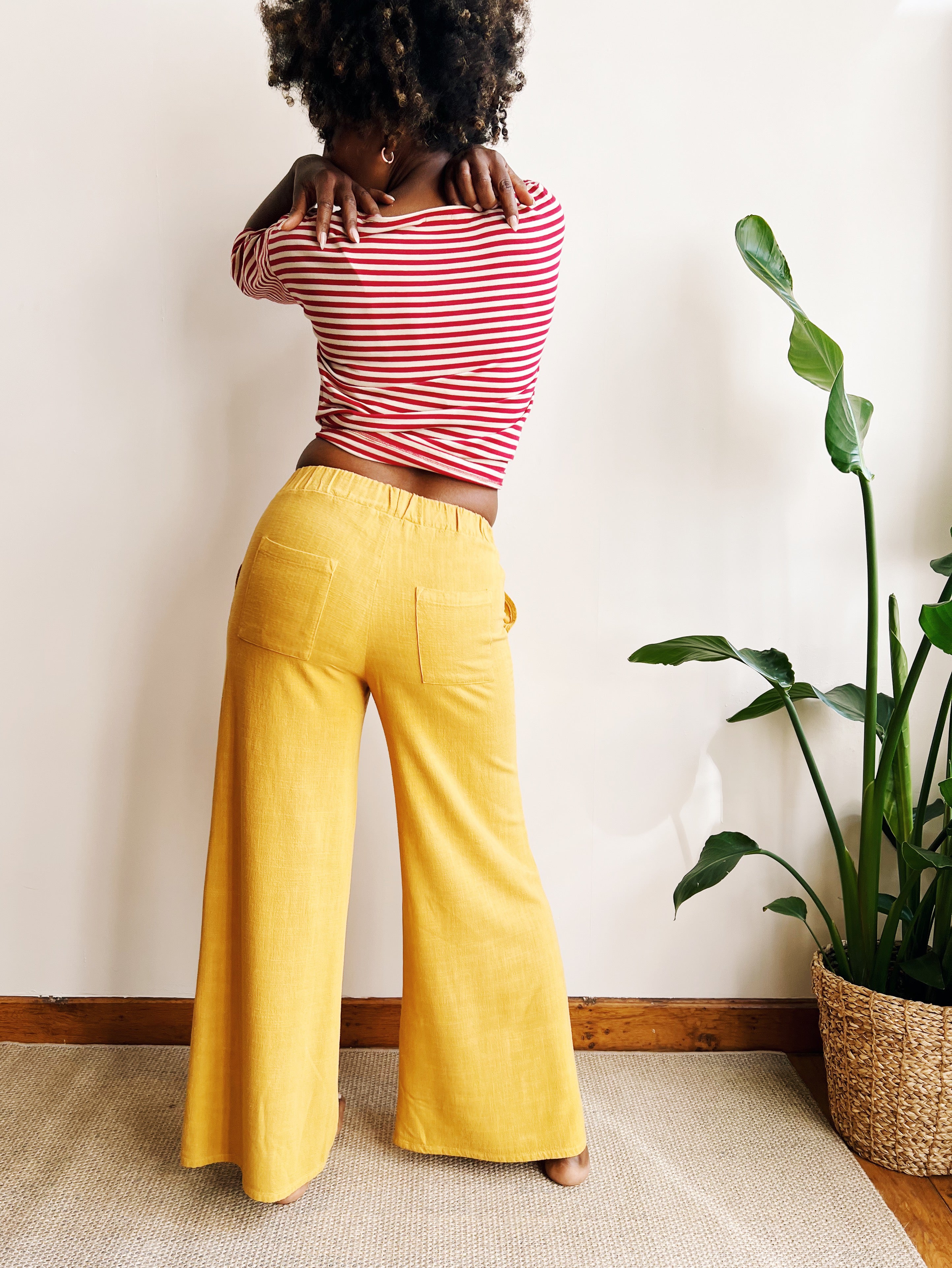 the dão store - Wide Pants Marta + - Ochre - Pants | Jumpsuits